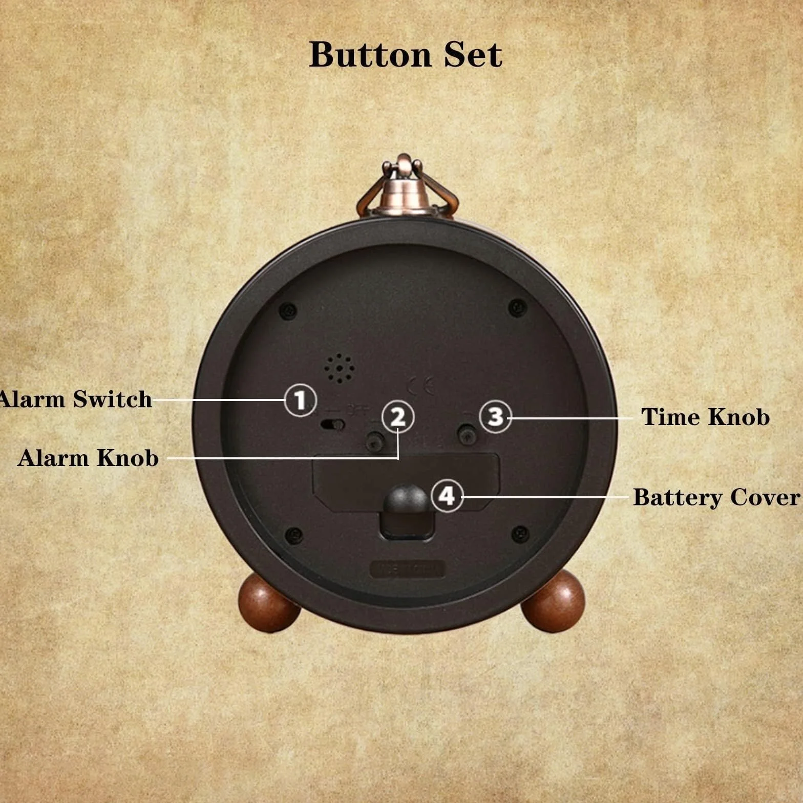 Pendule Cheminée Horloge de Table dorée rétro sans tic-tac, réveil Bureau décoration intérieure