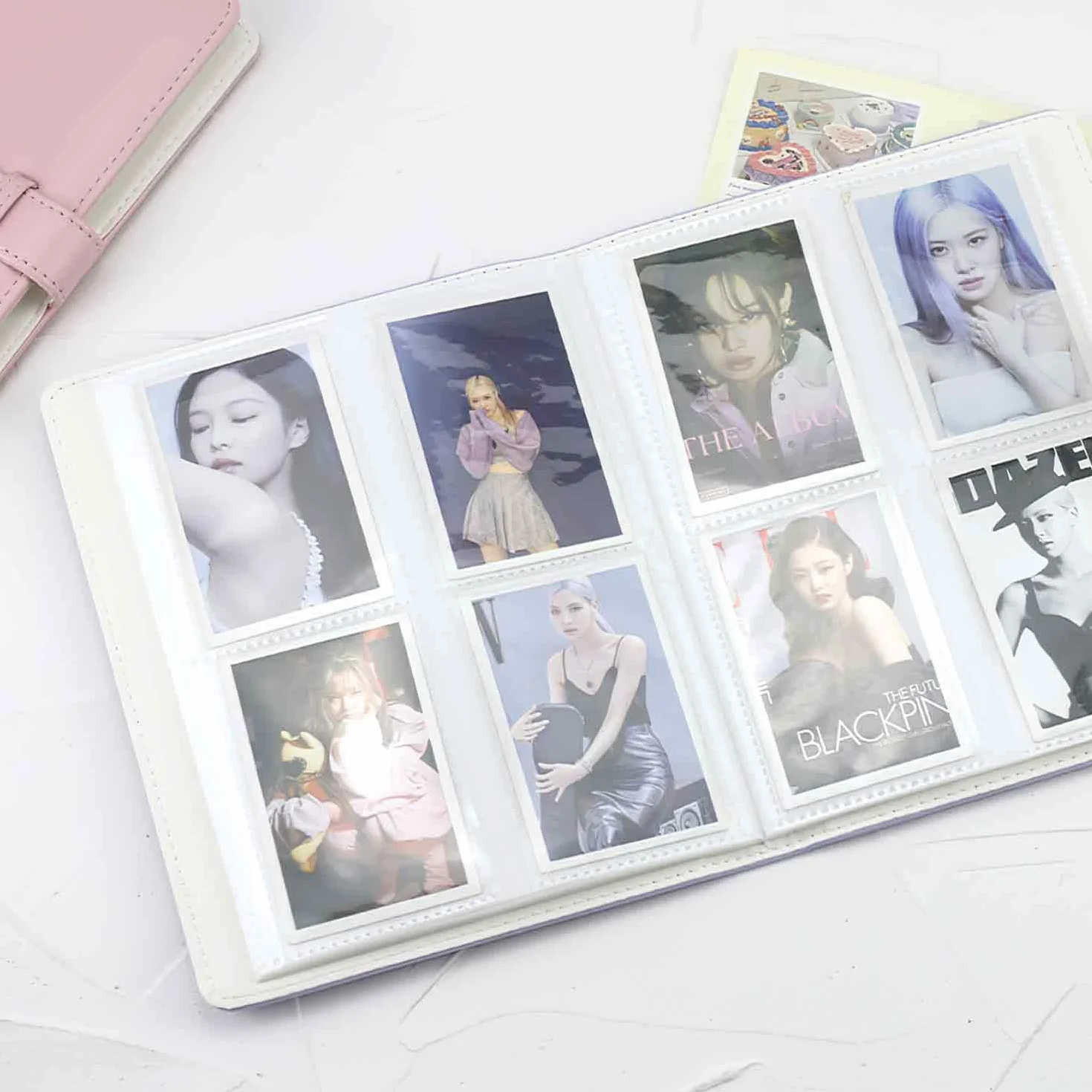 Album Photo 128 Mini Films pour Fujifilm Instax Mini LiPlay 11 90 70 50S 26 25 9 8+ 8 7S Appareil Photo Instantané (Rose)