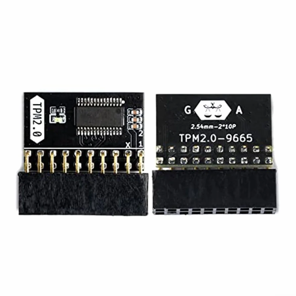 TPM Module 2.0 20-1 broches 2 x 10P puce de sécurité pour cartes mères DDR4 Win11 Cryptage Clé Stockage PCB