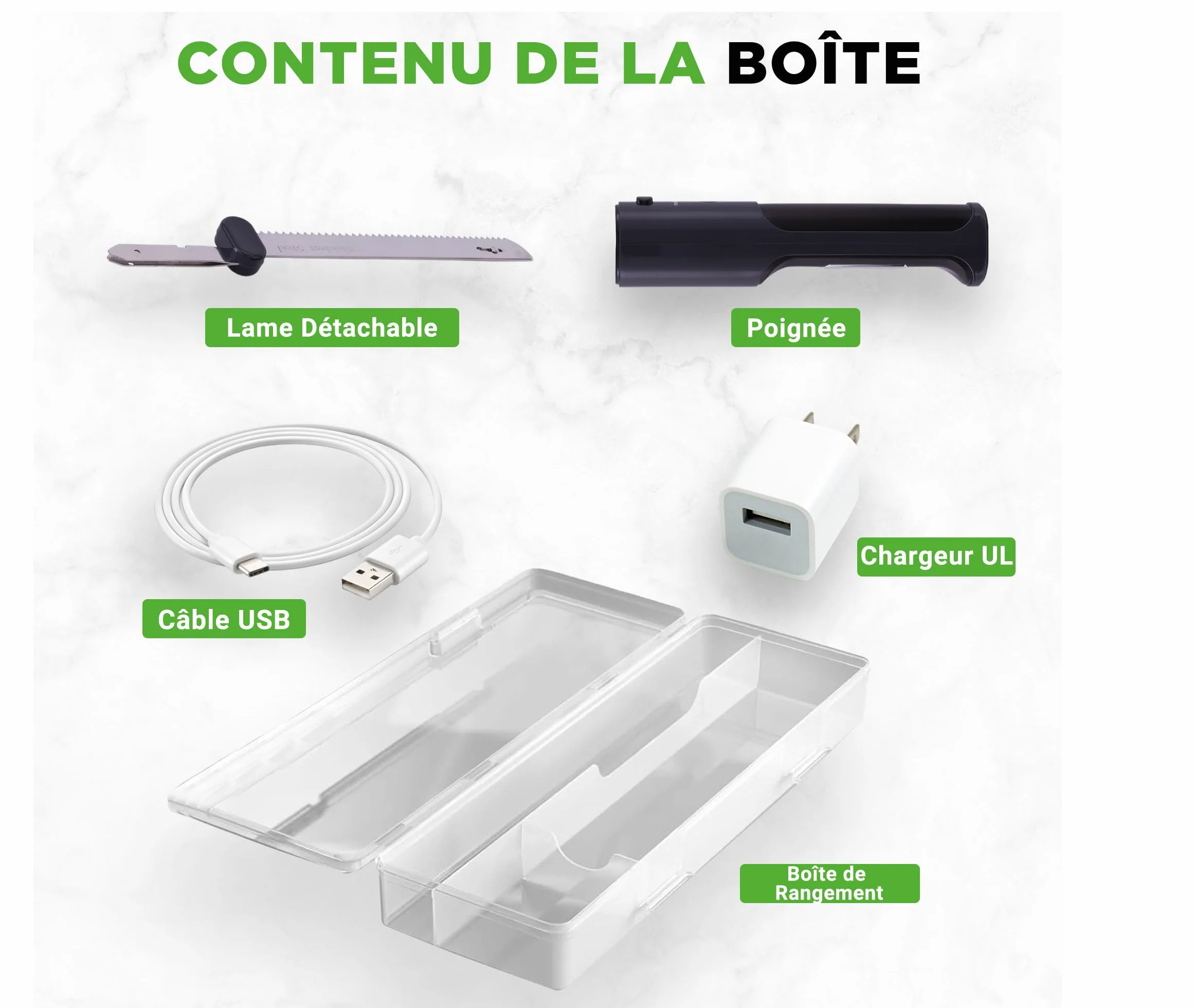 NutriChef Couteau Électrique de Cuisine – Couteau à Découper pour Viande, Volaille, Pain et Fromage, Lames en Acier, Modèle Sans Fil, Bouton Sécurité ON/OFF, Noir