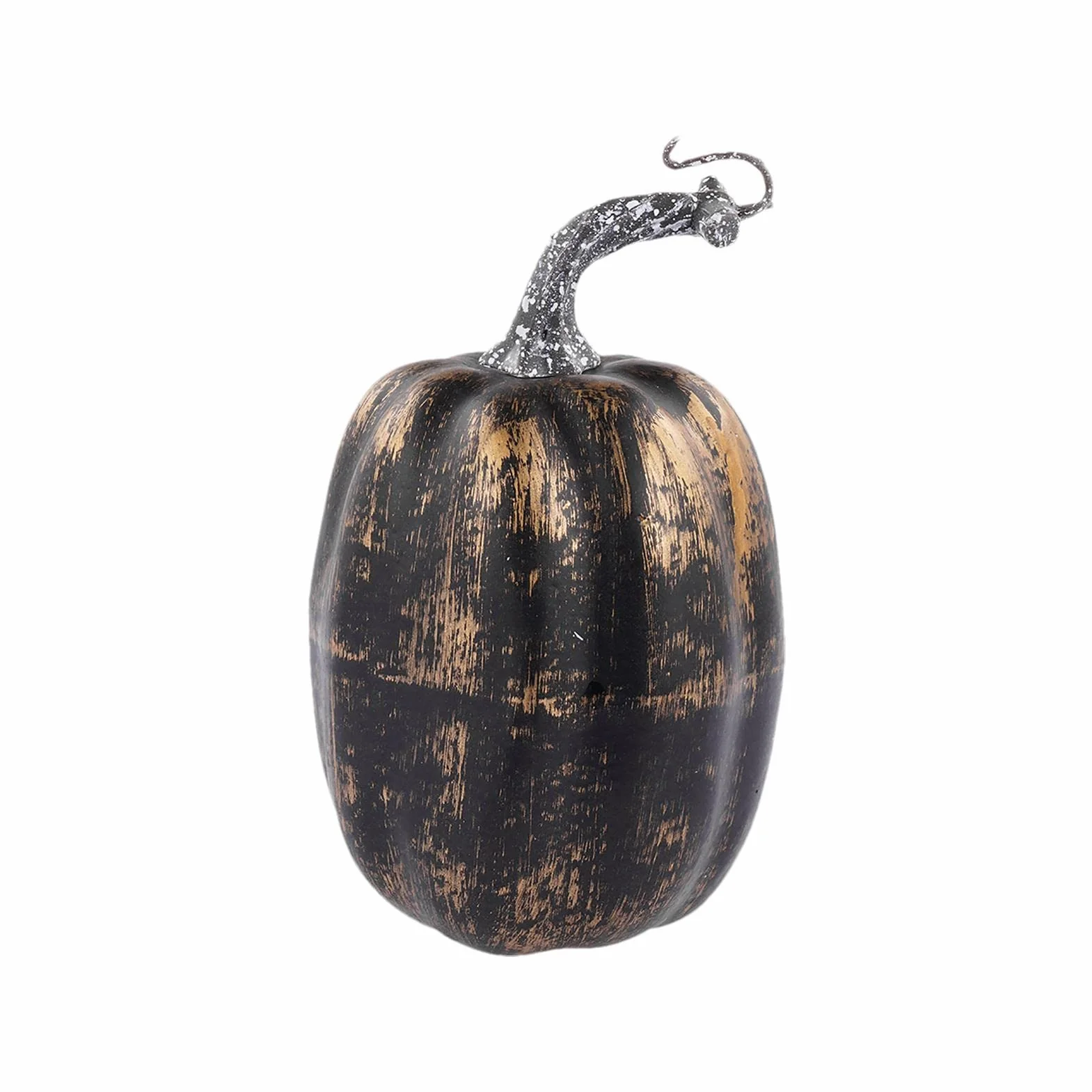 7 Citrouilles Artificielles Or-Noir, Décoration Halloween Automne Mariage