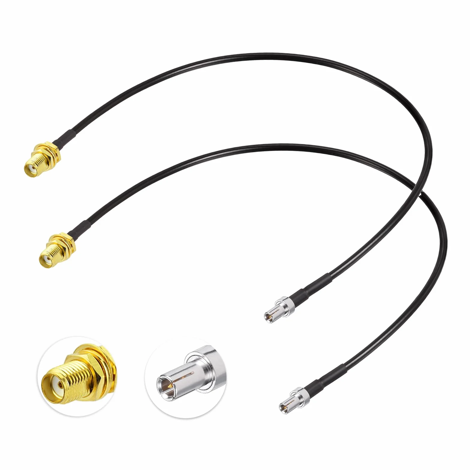 Eightwood 2 x kabel TS9-SMA, 30 cm, kompatybilny z routerem i modemem Huawei 4G LTE, przedłużacz anteny mobilnej o dużej prędkości