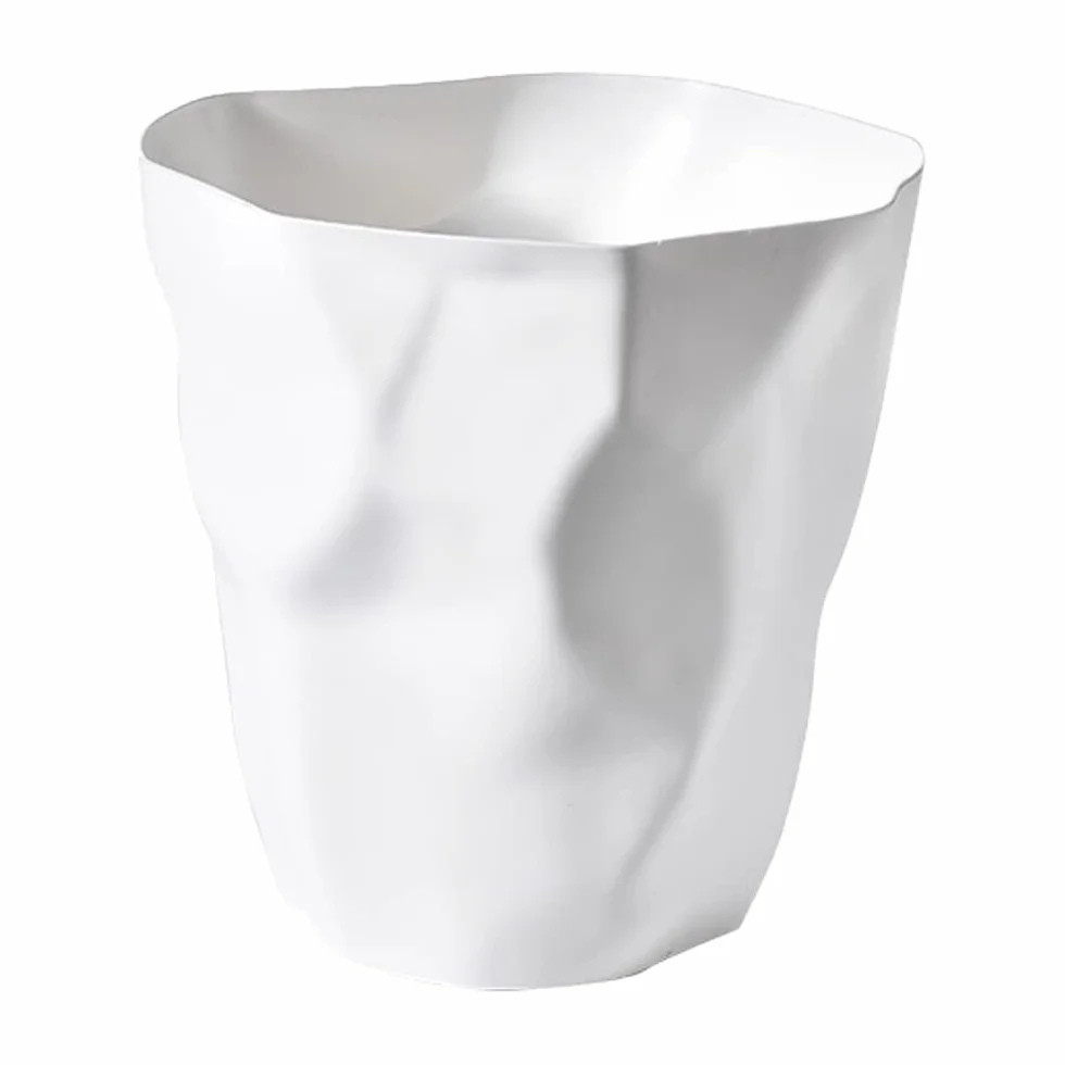 Poubelle Corbeille à Papiers en Plastique Blanche Écologique Bureau Chambre