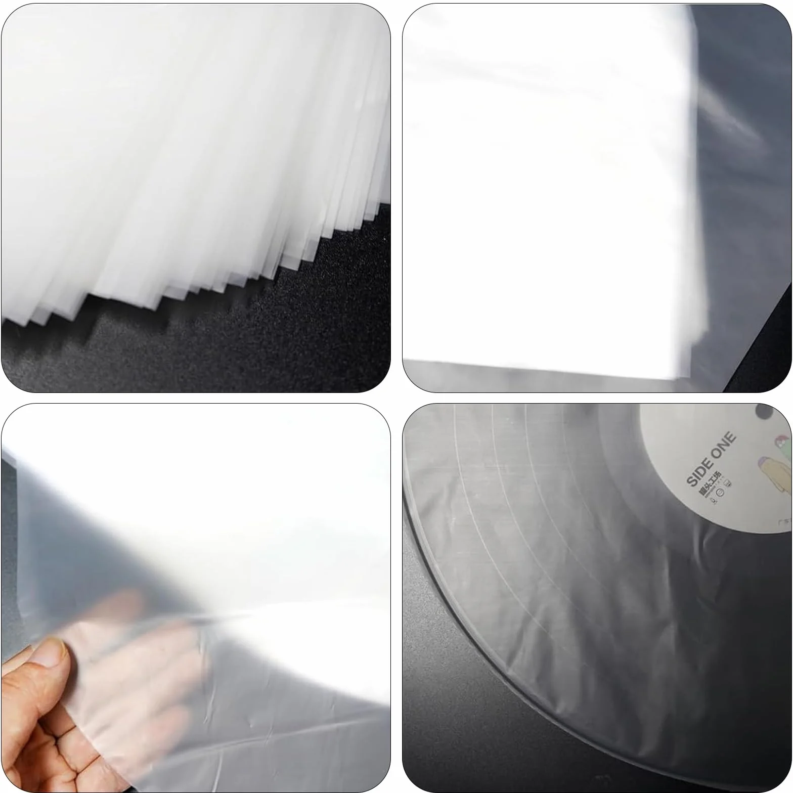 Pochette Vinyle 33 Tours 50 pièces, Protection Vinyle 12" Antistatique