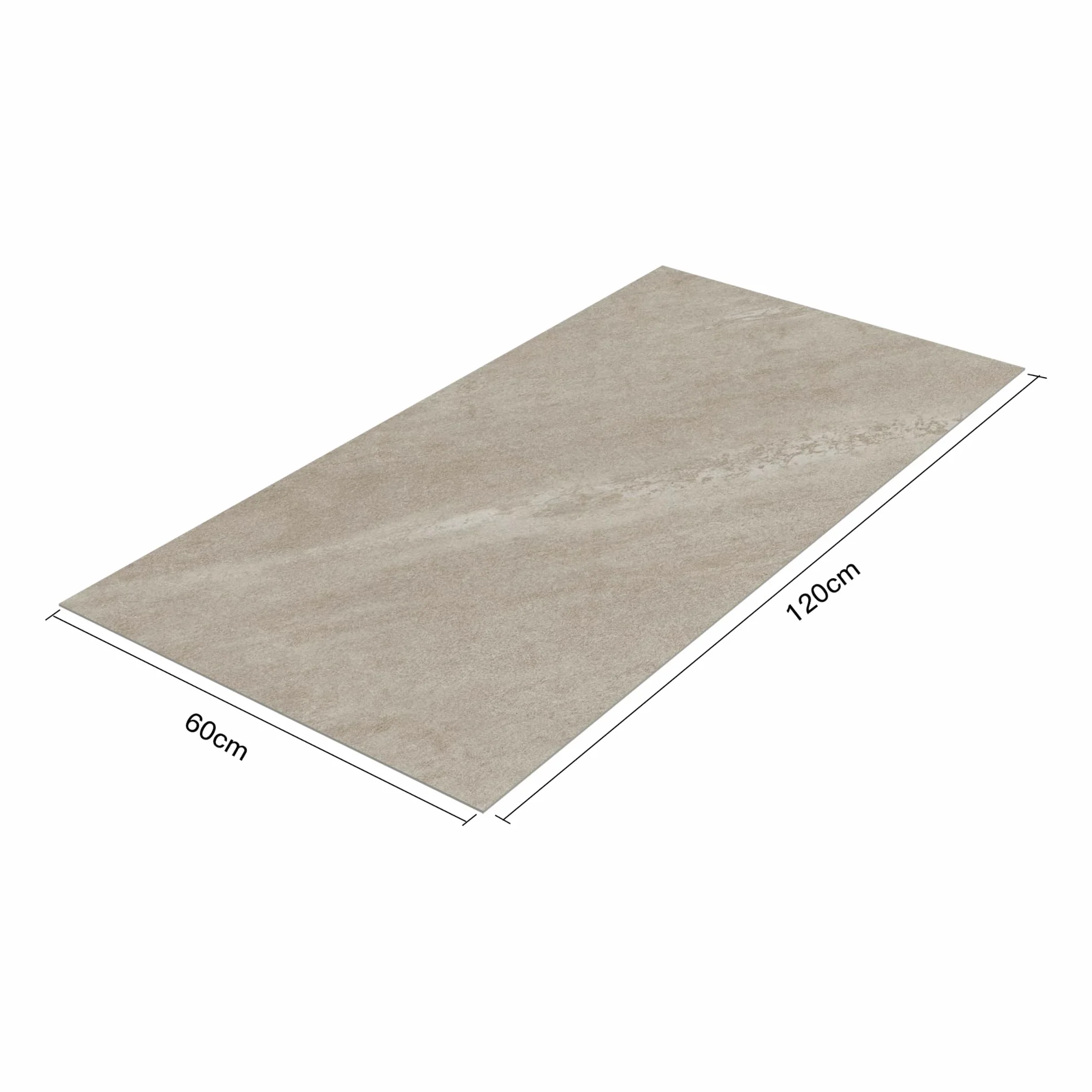 Set de 8 Panneaux Muraux Décoratifs PVC 120 x 60 cm Beige Cream Stone Résistant aux UV Humidité