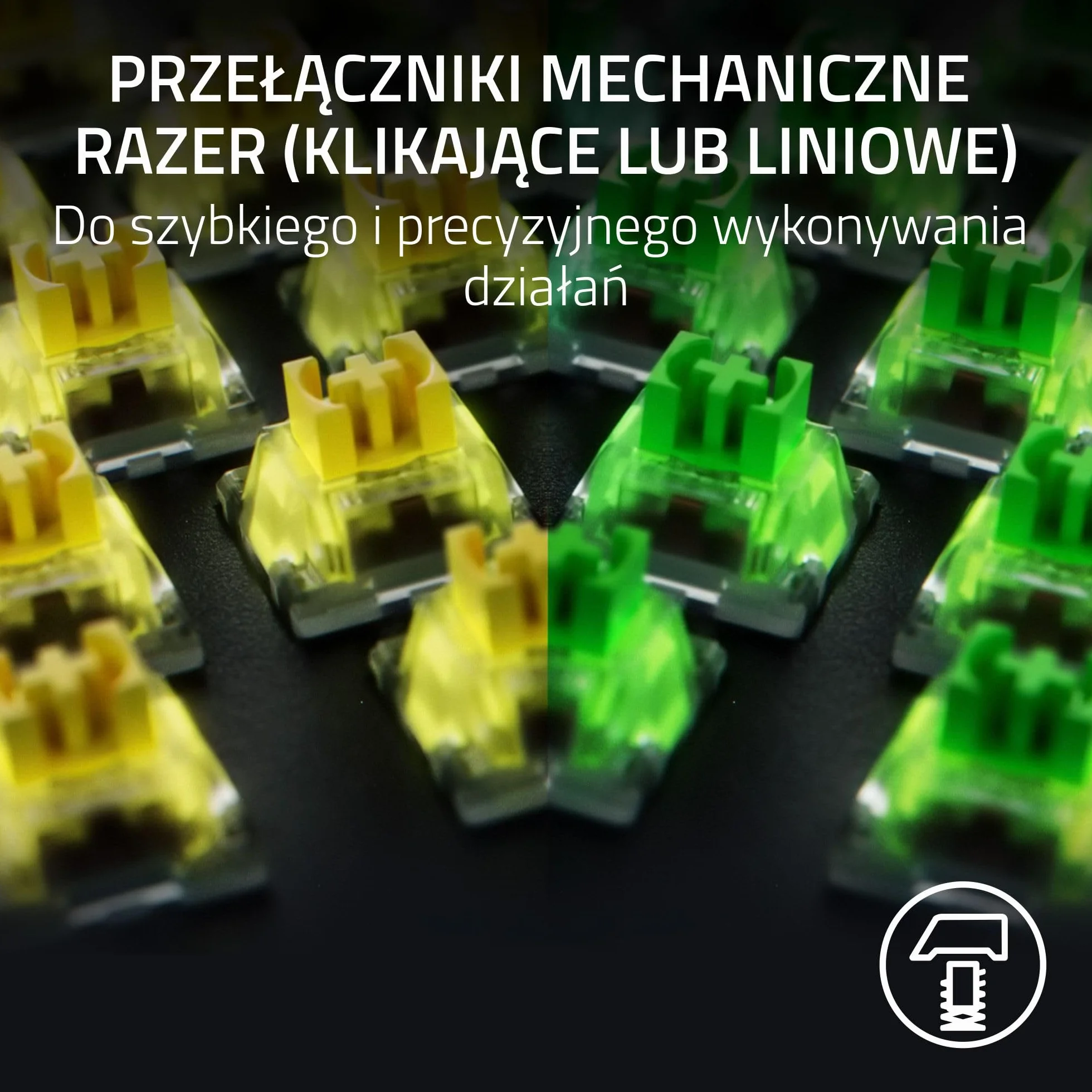 Razer BlackWidow V4, Razer GREEN Clicky Gen-3, USB, US (RZ03-04690100-R3M1)