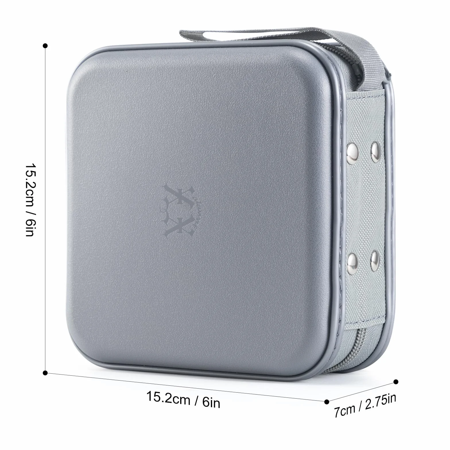 alavisxf xx Etui na CD, 48 pojemności, twardy plastik, przenośny futerał podróżny na DVD, ochronny zamek błyskawiczny, etui na płyty CD, torba do przechowywania samochodu, portfel, torba (szara