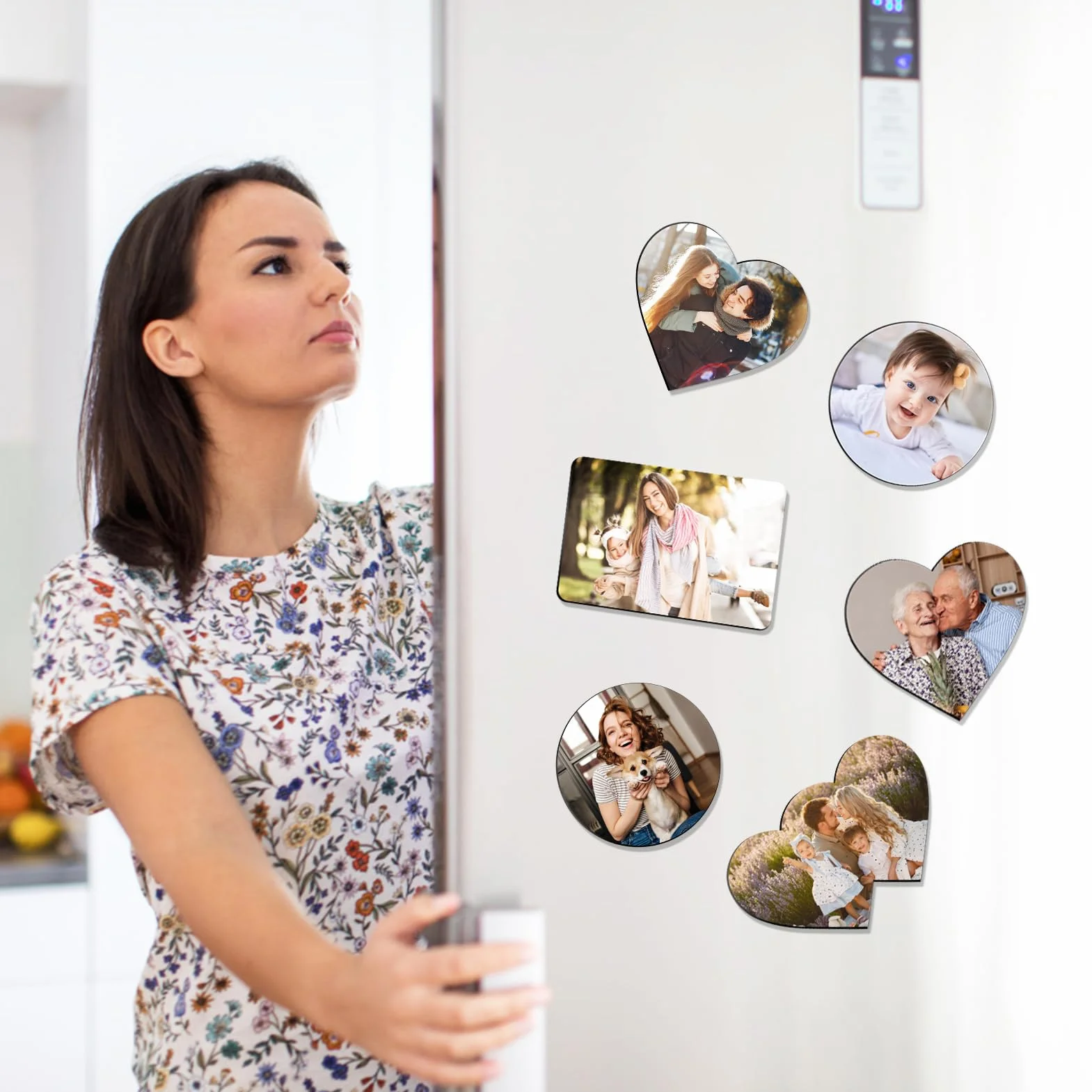 Magnet Frigo Personnalisable Aimant Frigo Cadre Photo Personnalisé Magnet Bild, Kühlschrank Personalizzato de Réfrigérateur Cadeau Original