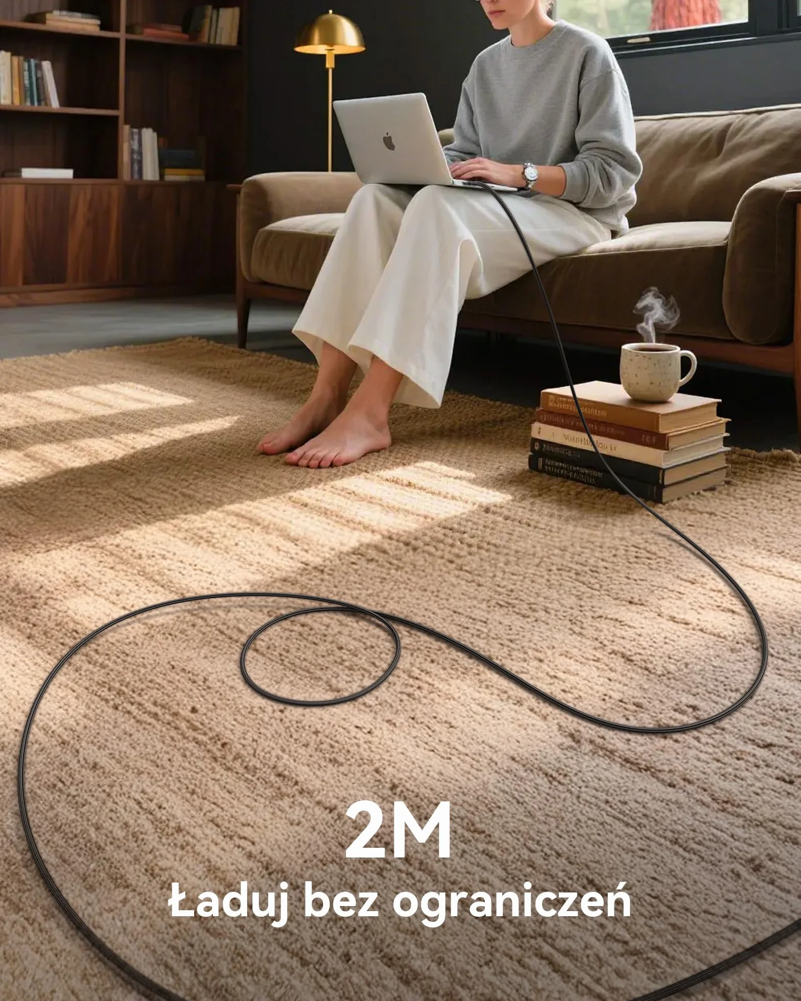 INIU Kabel USB C, [2m/3.1A] Kabel Ładowarki Typu C Szybkie Ładowanie, Pleciony Kabel Danych USB-C ze Stopu Cynku, Charging Cable for iPhone 16 15 iPad Samsung S24 S23 S22 S21 Google Huawei Xiaomi etc