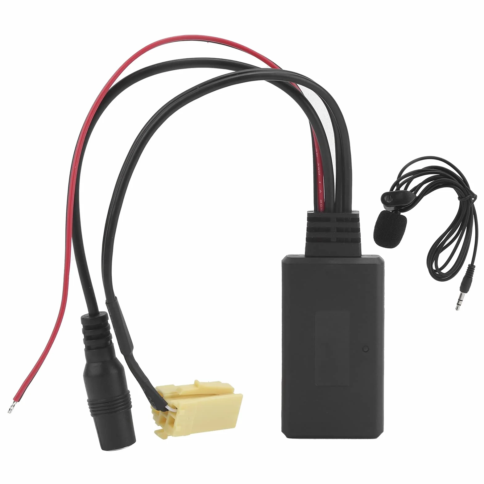 Samochodowy moduł Bluetooth, DC12V 6Pin Bluetooth 5.0 AUX adapter audio z mikrofonem 59.1in kabel pasuje do Fiat Ducato 2011
