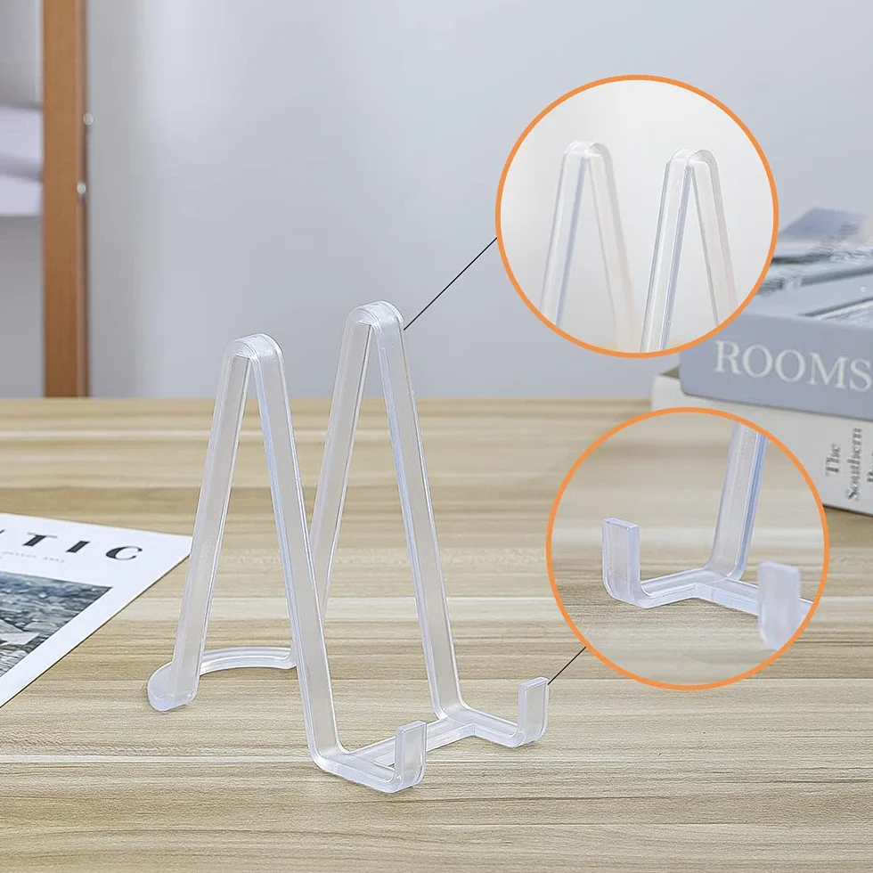 Chevalet Support Assiette Decorative Plastique 15 cm 6 pièces