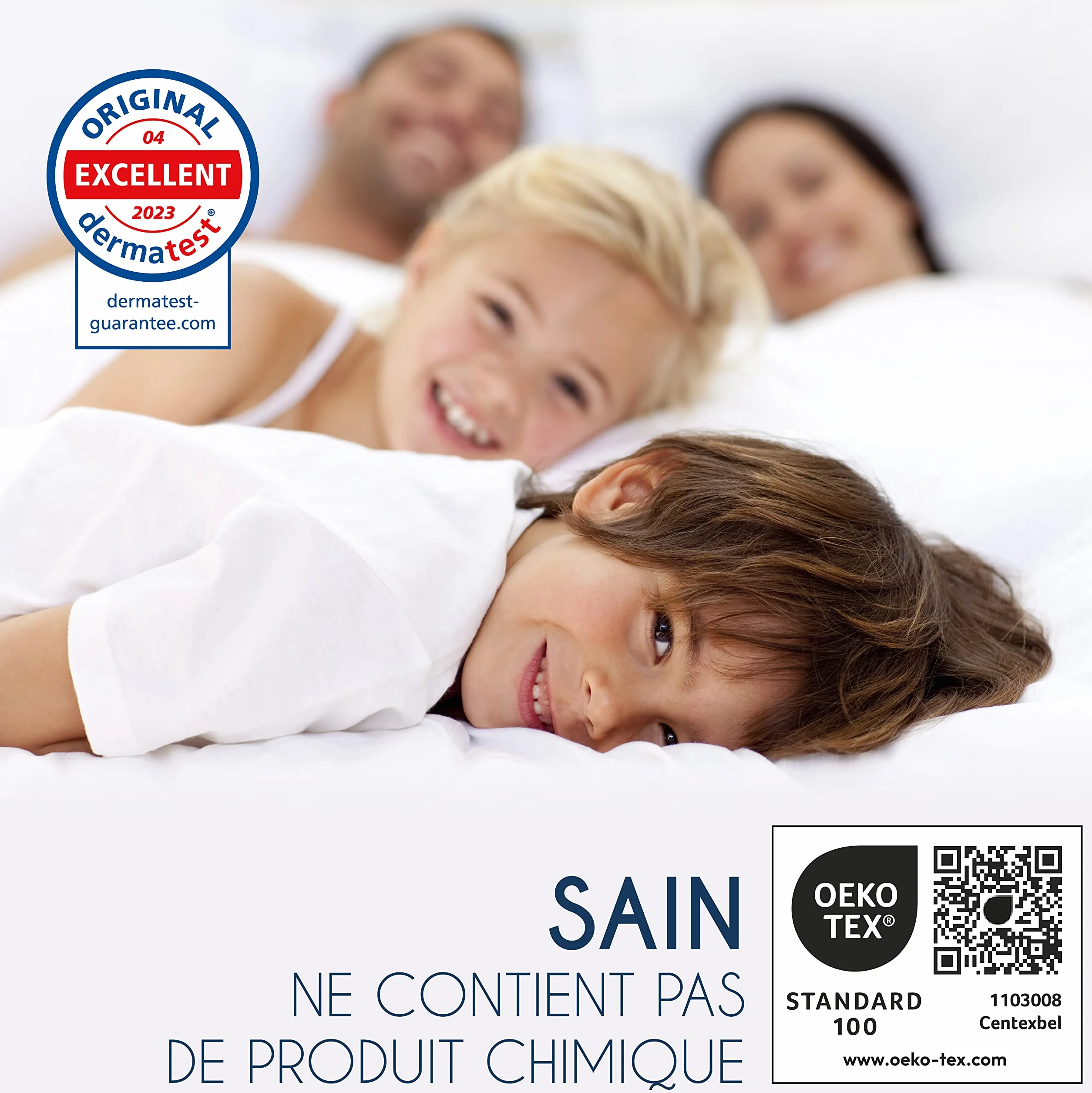 Dreamzie Protège Matelas 90x190 cm Imperméable Oeko TEX Coton Respirant 4 Coins Elastiques