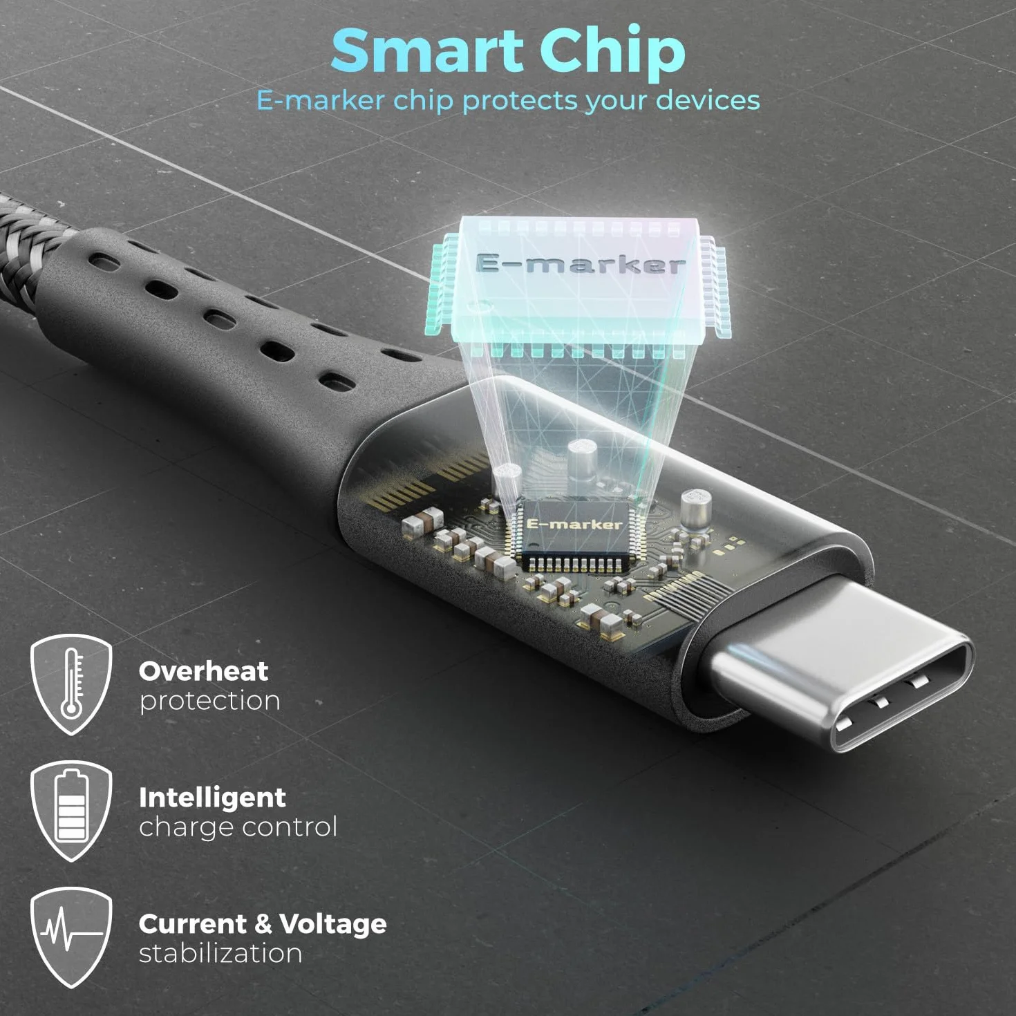 deleyCON 0,5m USB C Kabel PD3.0 (100W Szybkie Ładowanie + Przewód Danych 5 Gbit/s) Krótki Kabel Ładowania USB-C do iPhone 17 16 15 Pro Max Air Galaxy S26 S25 S24 Pixel iPad Pro MacBook Air Tablet PS5
