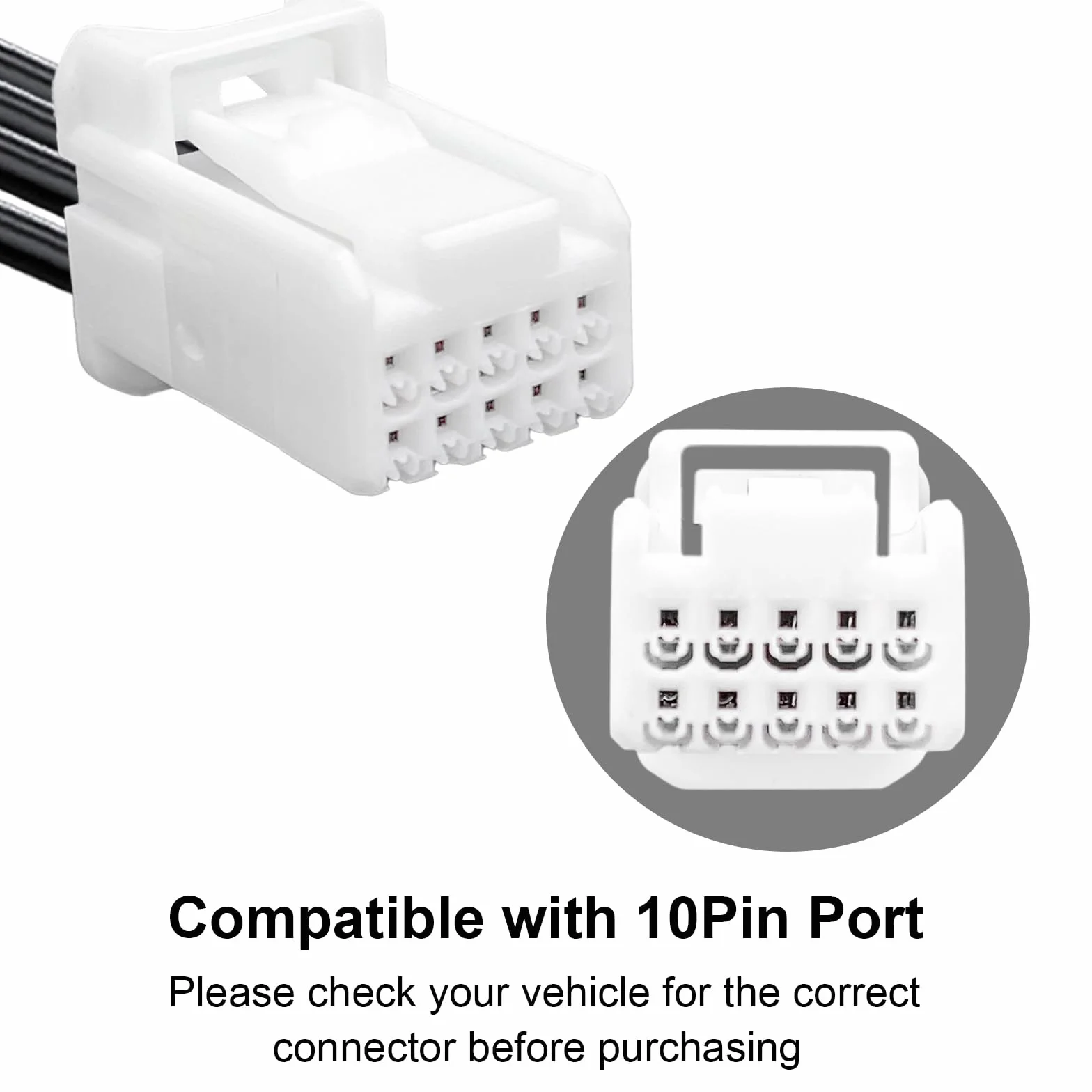 Dashcam Power Adapter 10 Pin (Model A) Custom for Mazda, 6 CX3 CX5 CX5 CX9 CX30 CX50 MX30 and More with Auto-dimming Rearview Mirror, Easy to Install