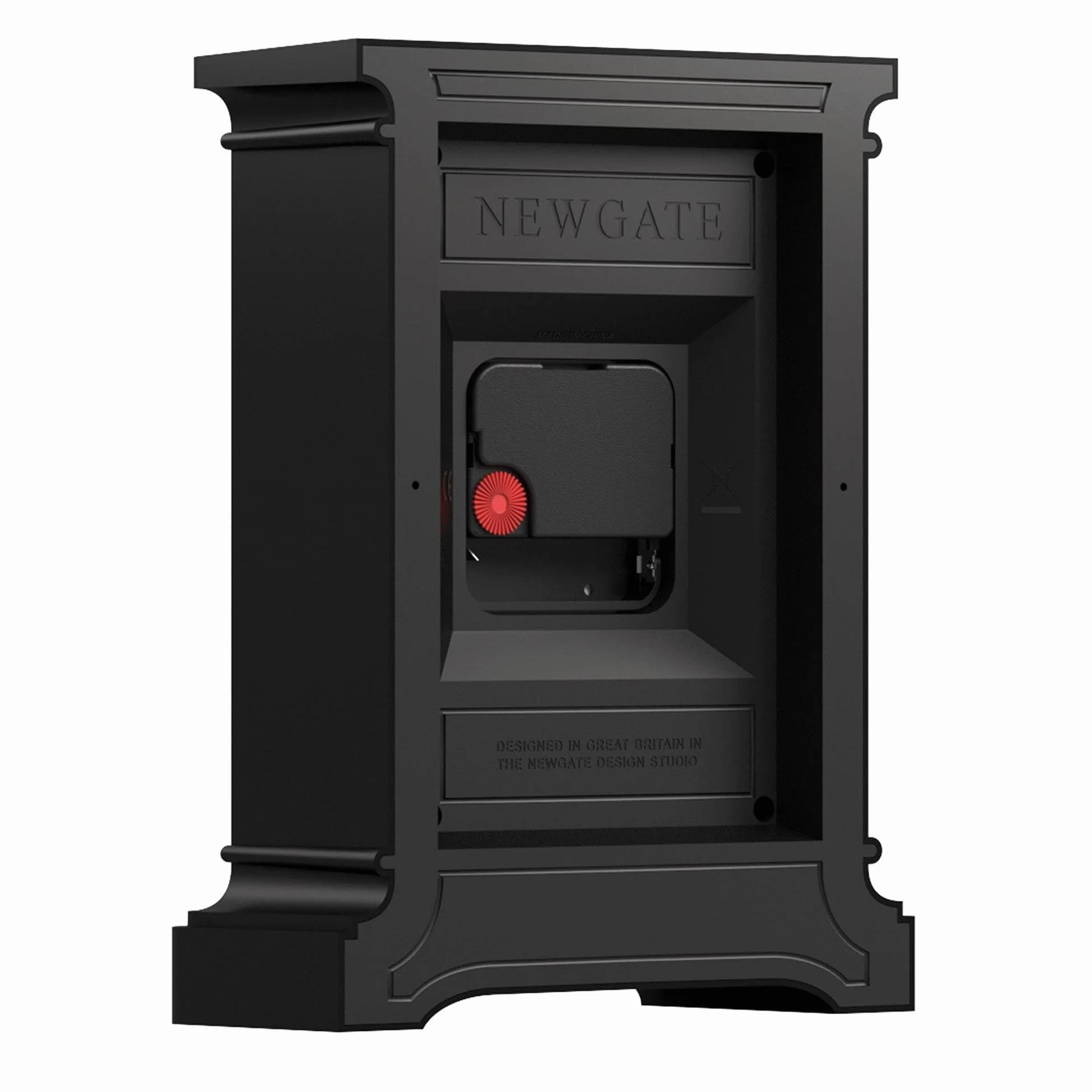 NEWGATE® Time Lord Horloge de cheminée Classique Noir Chiffres Romains pour Bureau Table