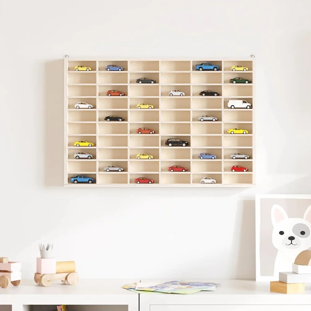 vidaXL Vitrine de Collection en Bois avec 60 Compartiments 60 x 4,5 x 40,5 cm