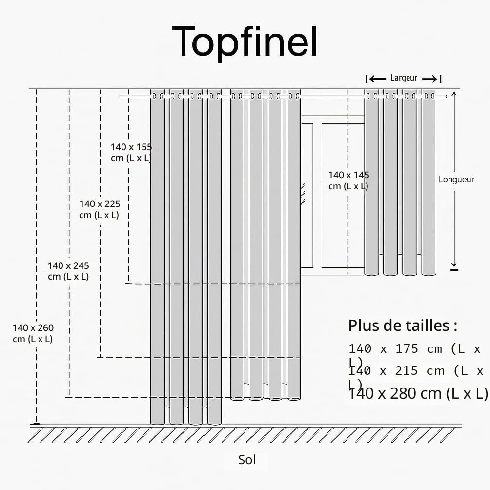 Topfinel Rideau Voilage Blanc 140x225cm 2 Pièces Voilage Effet Lin Transparent pour Salon Fenetre