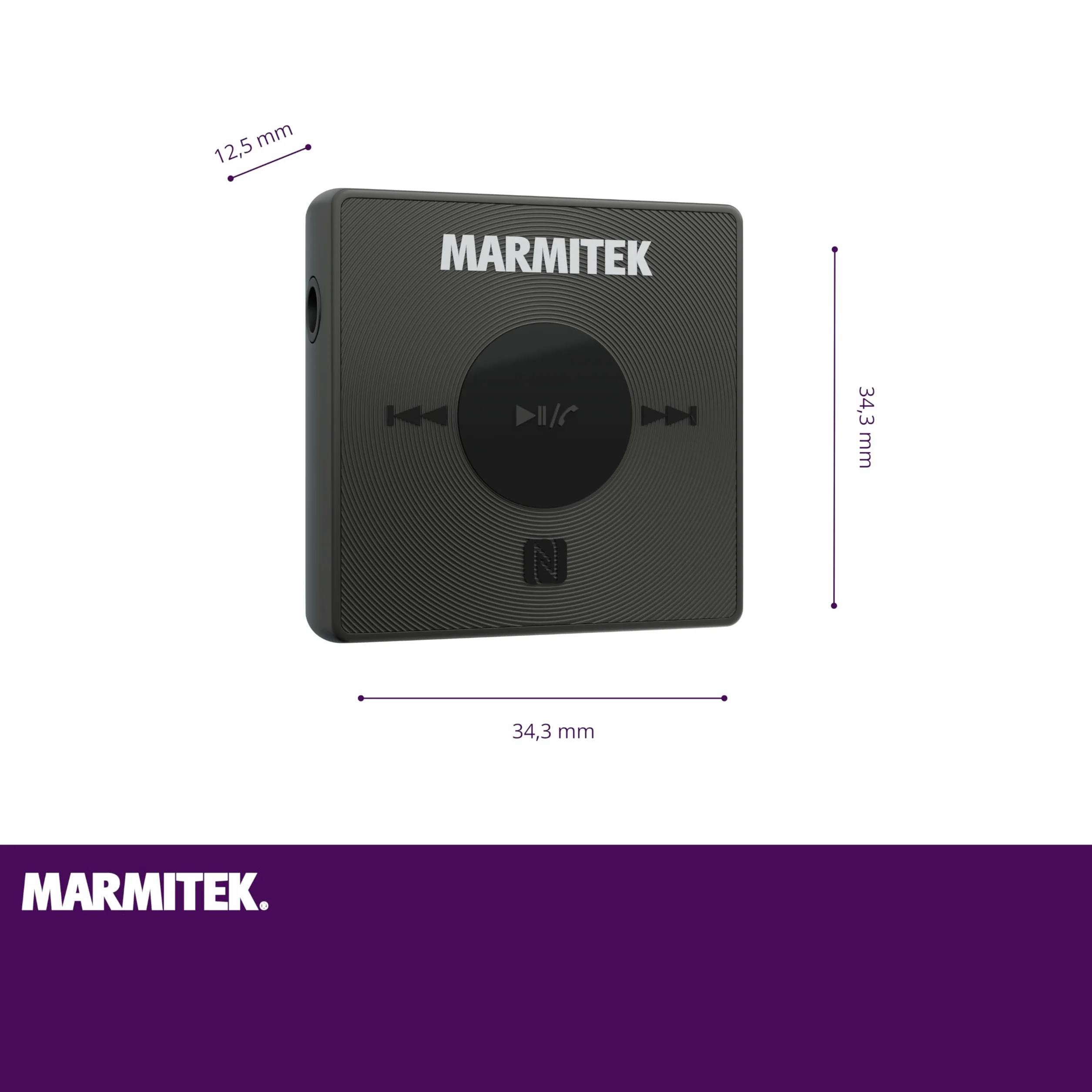 Odbiornik Bluetooth - Marmitek BoomBoom 76 - Samochód stereo - Przenośna bateria - NFC aptX - Zestaw głośnomówiący - jakość dźwięku - Szybkie połączenie