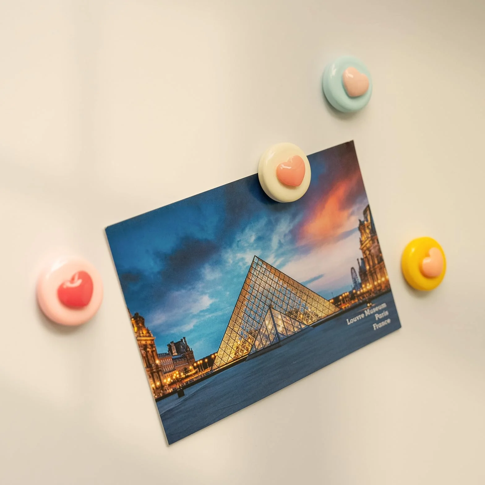 Aimants en forme de cœur macaron multicolore pour tableau blanc, casier, cuisine, bureau