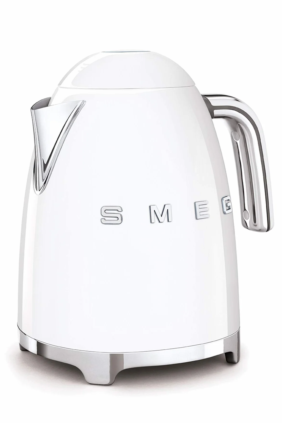 Smeg, Bouilloire Électrique KLF03WHEU 1,7 L, Filtre Anticalcaire Lavable, Arrêt Automatique de Sécurité, Indicateur de Niveau d'Eau, Base Antidérapante, Range Cordon, Puissance 2400W, Blanc