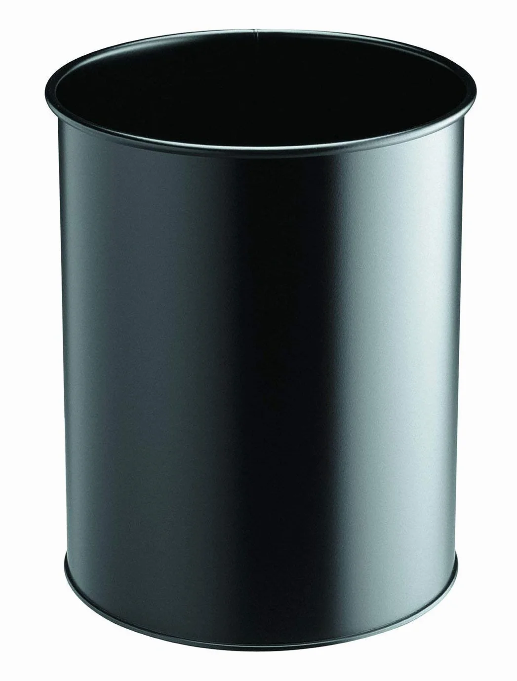 DURABLE Poubelle bureau 15L Ronde Acier Noir 330101