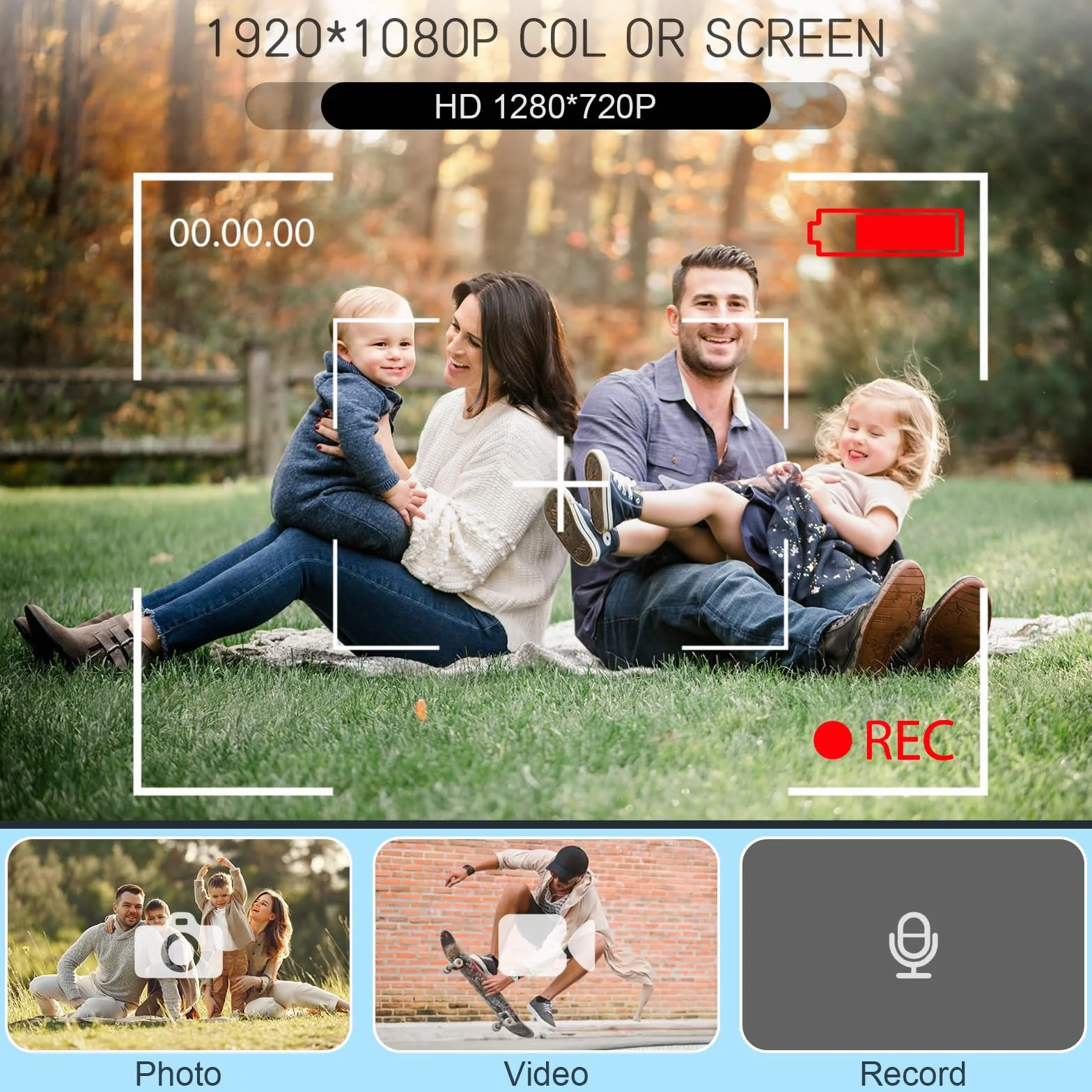 Kamera sportowa 360°, mini kamera Action Cam1080p i 32 GB pamięci na kask, magnetyczna kieszonkowa kamera na kciuk, kamera do jazdy na motocyklu, mini kamera sportowa z ekranem