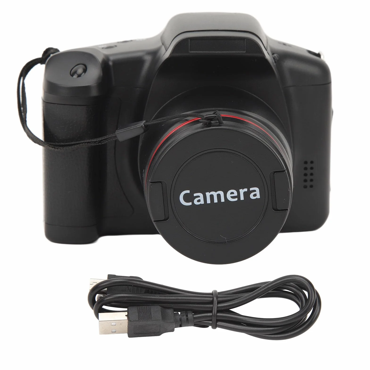 Lustrzanka Cyfrowa Rebel T7, 2,4-calowy Aparat 1080P z 16-krotnym Zoomem Cyfrowym do Podróży, spotkań, Selfie, Wszechstronne, Krystalicznie Czyste Filmy, Zestaw 2 Obiektywów z
