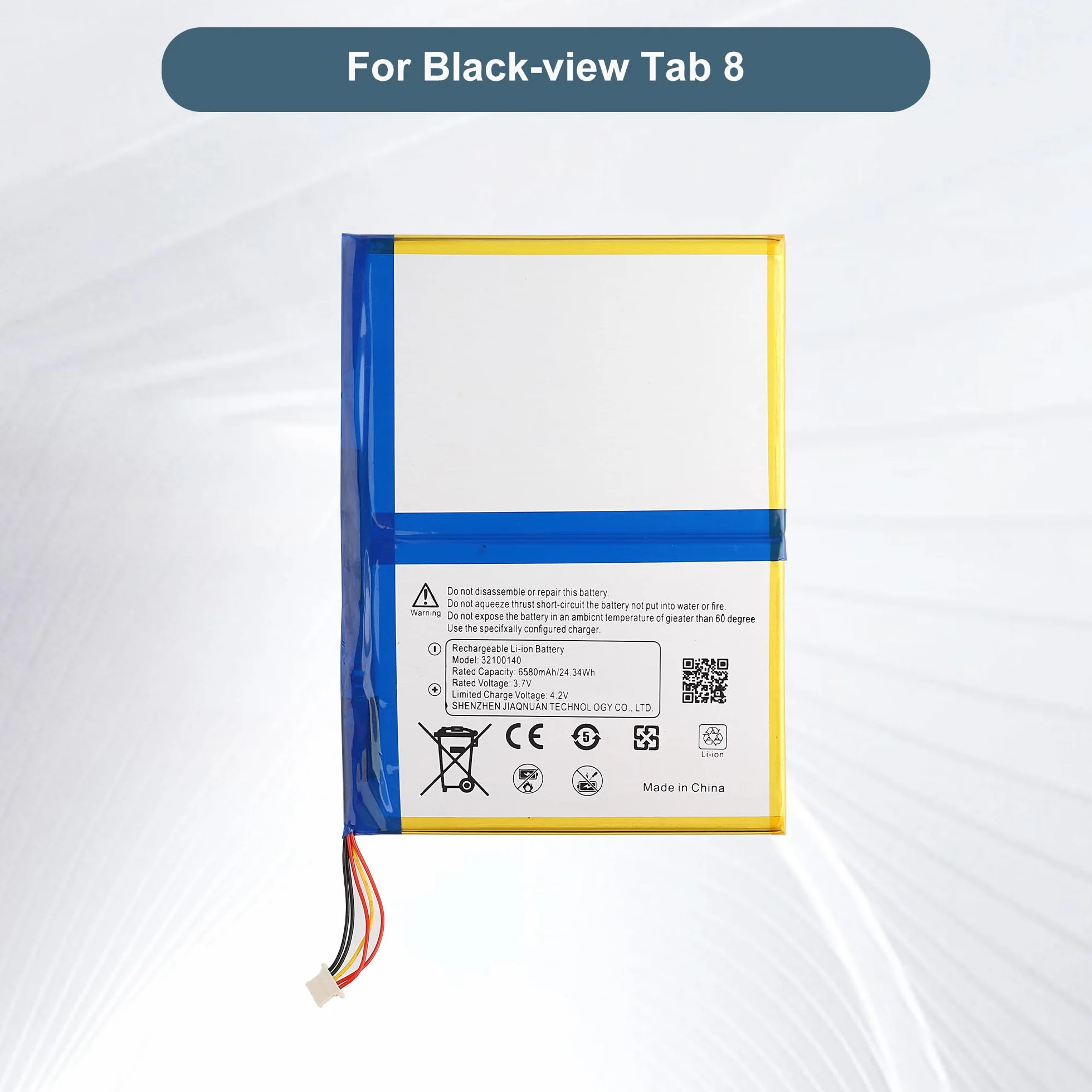 Akumulator zastępczy 32100140 3,8 V 6000 mAh kompatybilny z Blackview Tab 8, pusta bateria z narzędziami