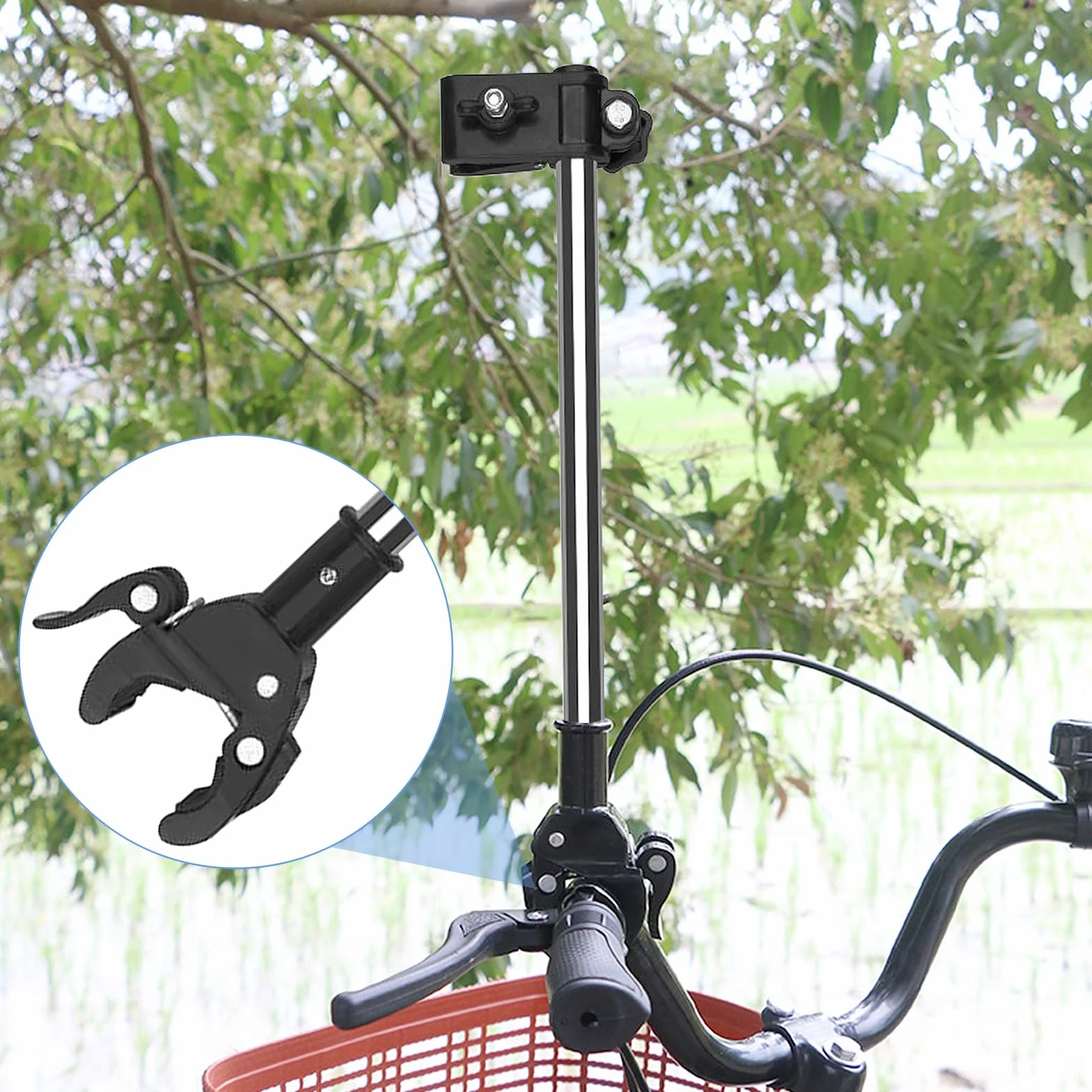Support de parapluie universel en acier inoxydable pour vélo poussette chaise de pêche