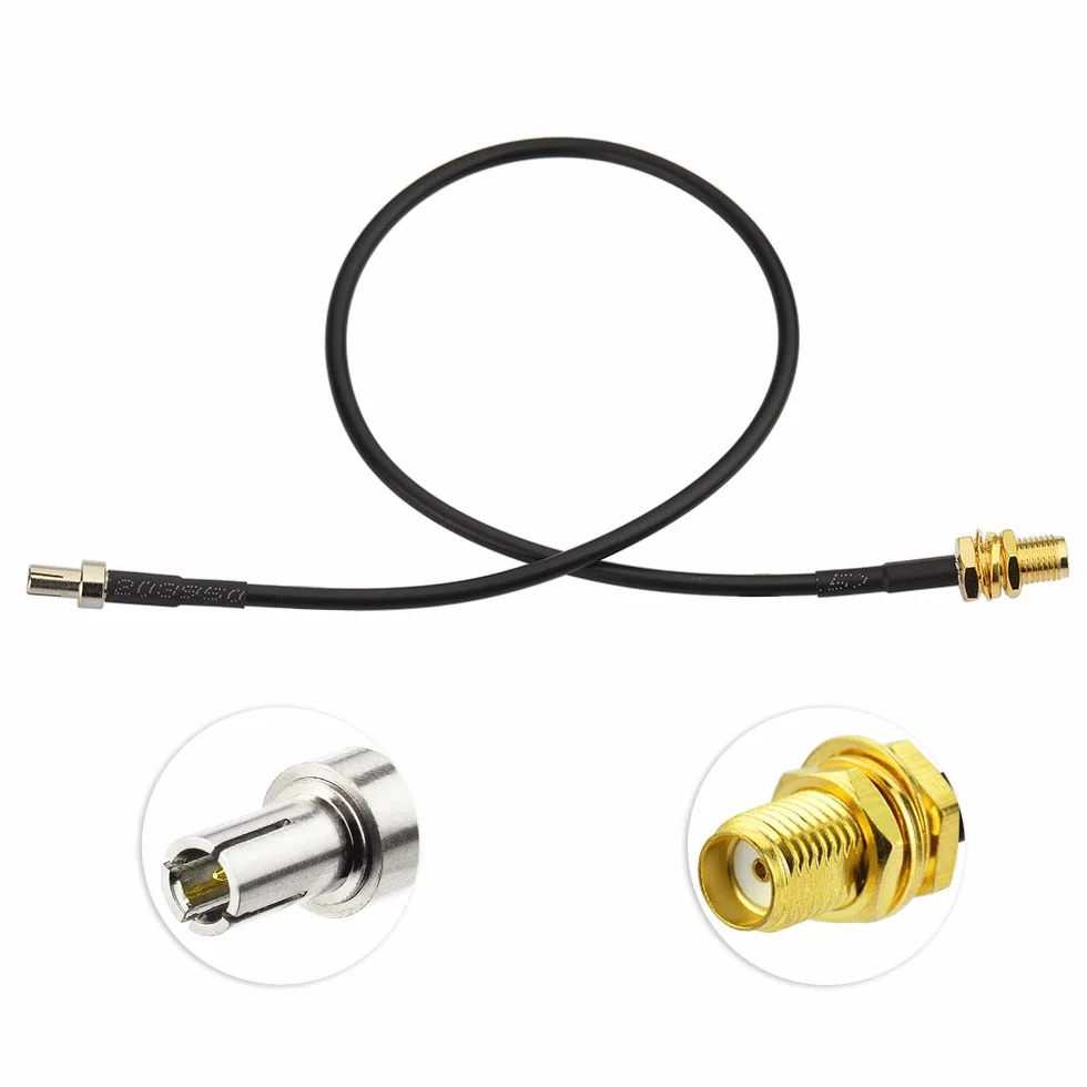 Eightwood 2 x kabel TS9-SMA, 30 cm, kompatybilny z routerem i modemem Huawei 4G LTE, przedłużacz anteny mobilnej o dużej prędkości