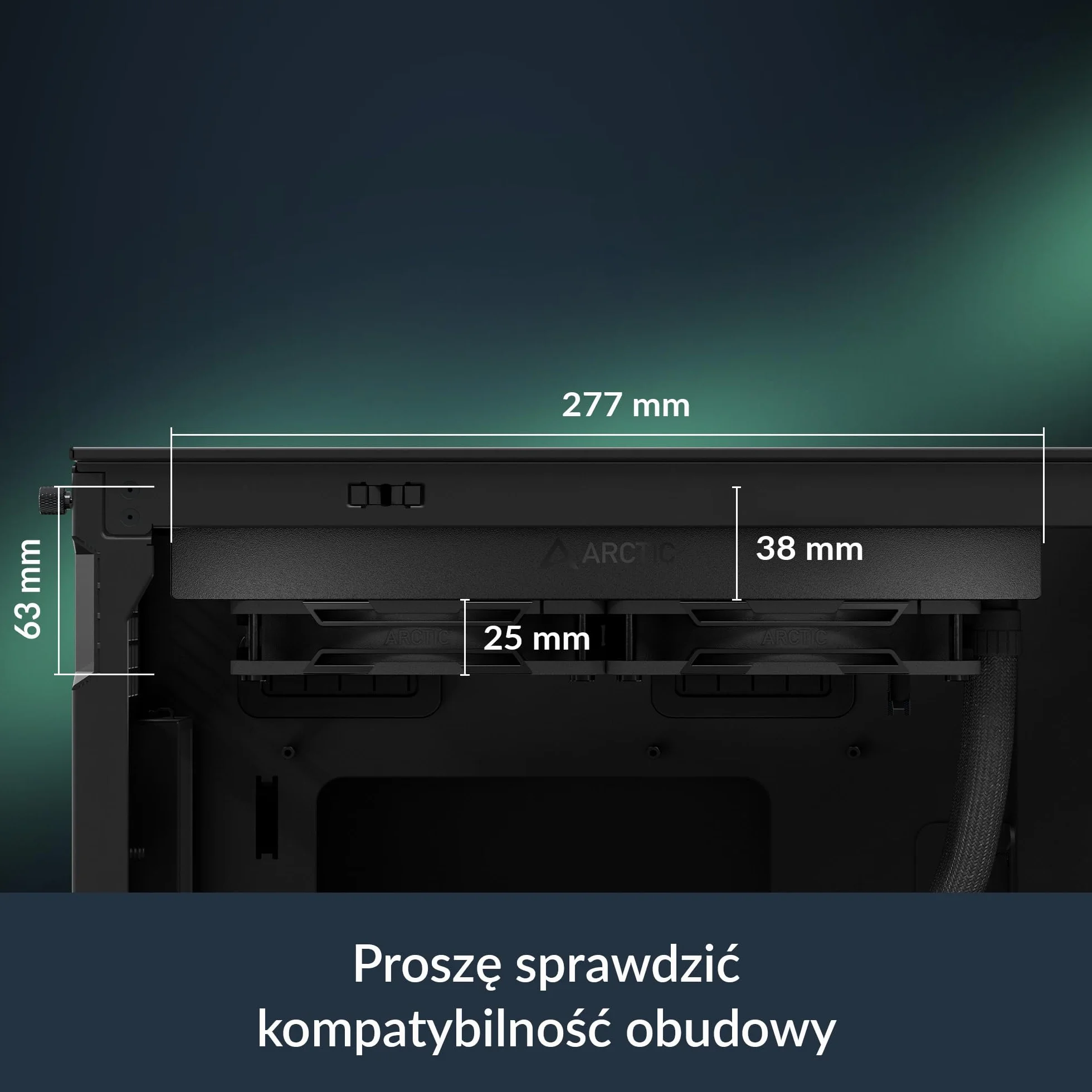 ARCTIC Liquid Freezer III Pro 240 - Chłodnica Procesora AIO, 2 x 120 mm Chłodzenie Wodne, Grzejnik 38 mm, Pompa PWM, Wentylator VRM, AMD AM5/AM4, Intel LGA1851/1700 Rama Kontaktowa - Czarny