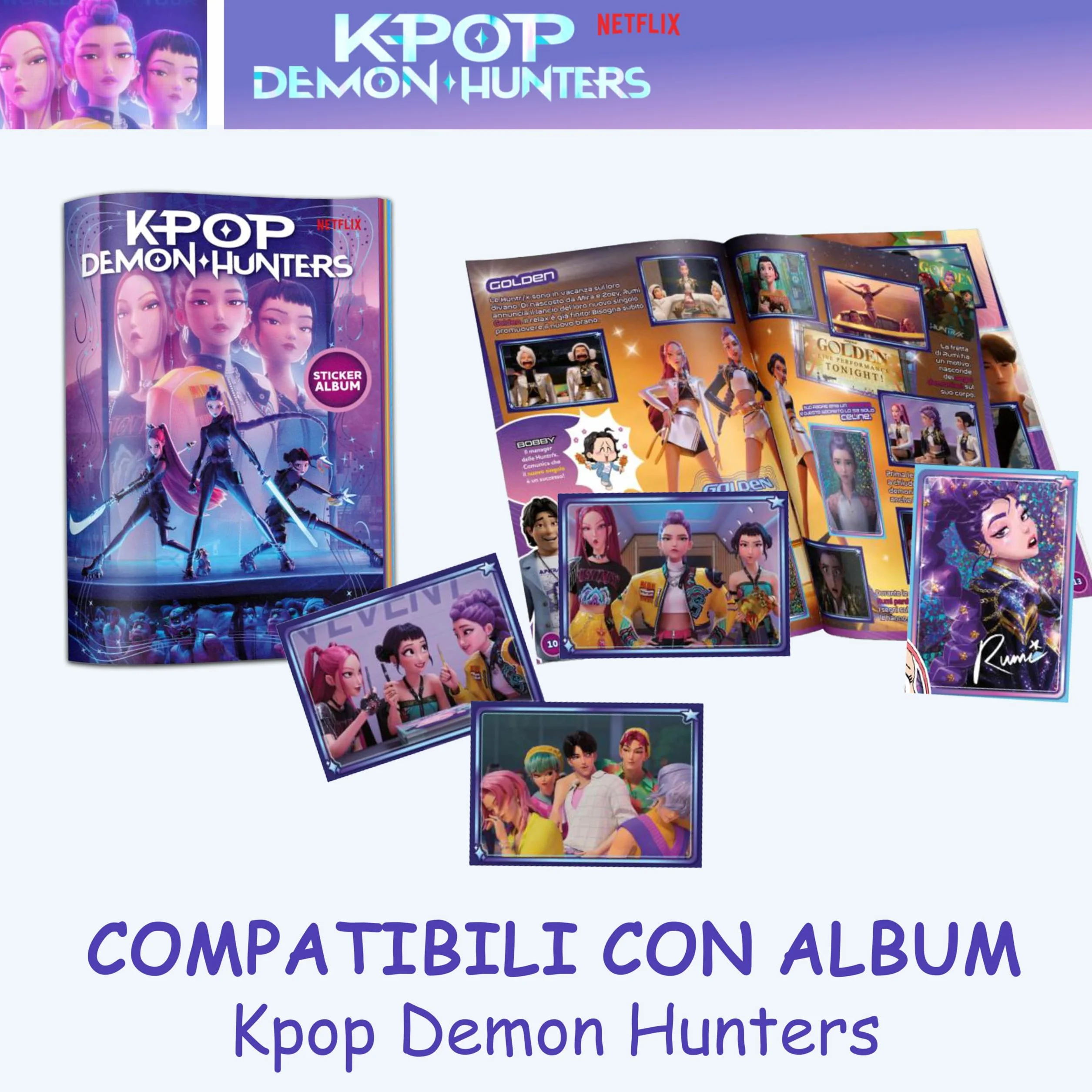 KPop Demon Hunters Lot 20 Paquets Figurines Autocollants Officiels