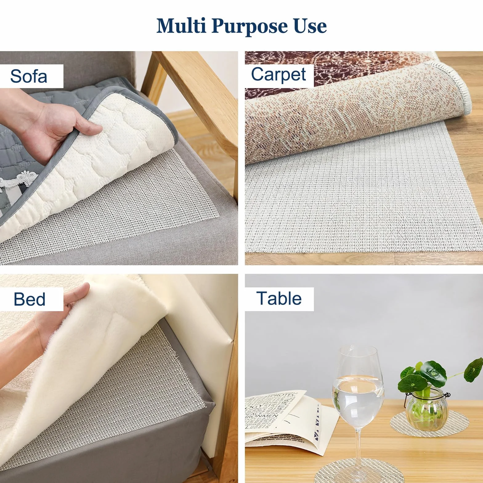 Tapis Antidérapant Découpable 150 x 200 CM Universal pour Voiture Coffre Maison