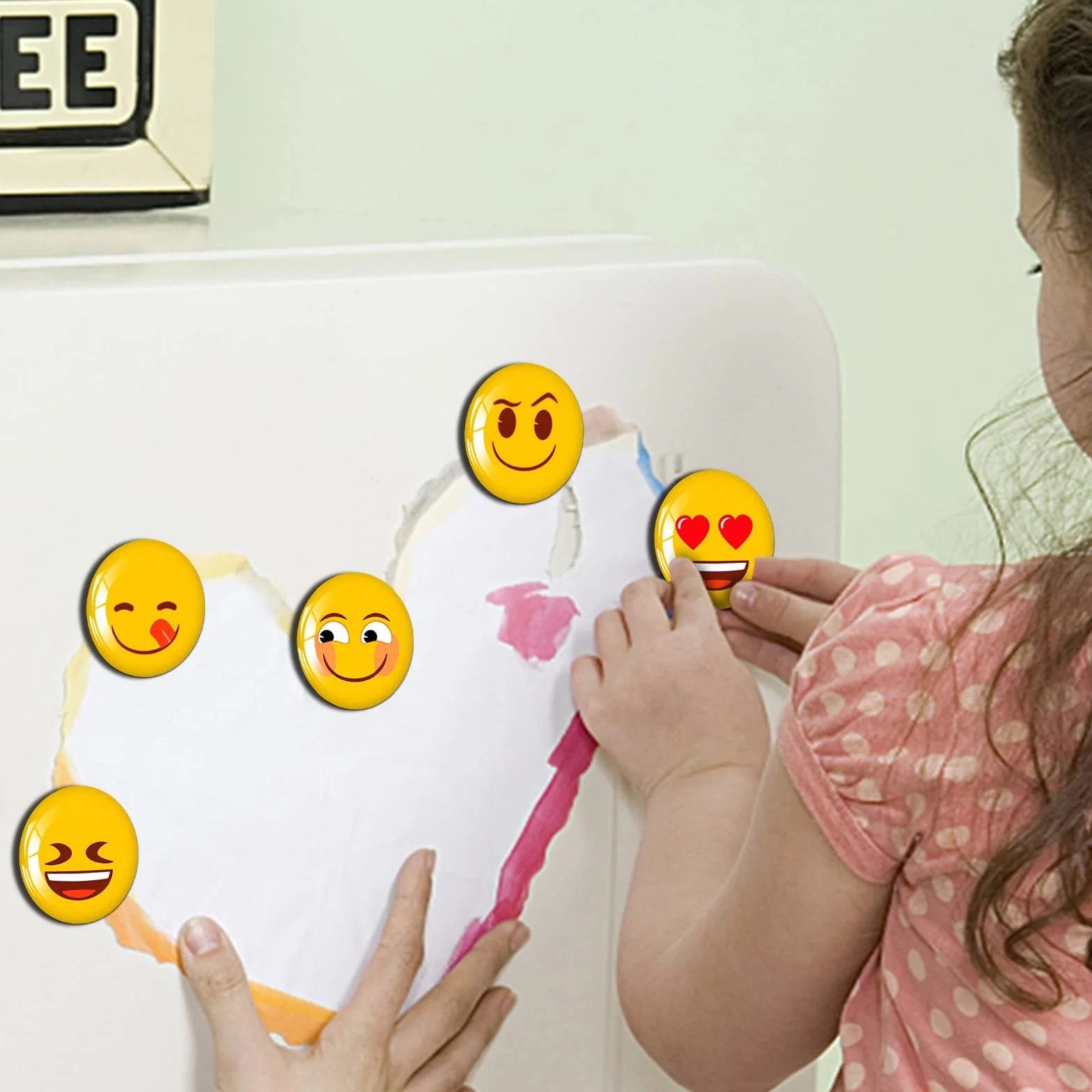 MORCART 30 Aimants Emoji Magnétique Frigo Tableau Blanc Décoratif
