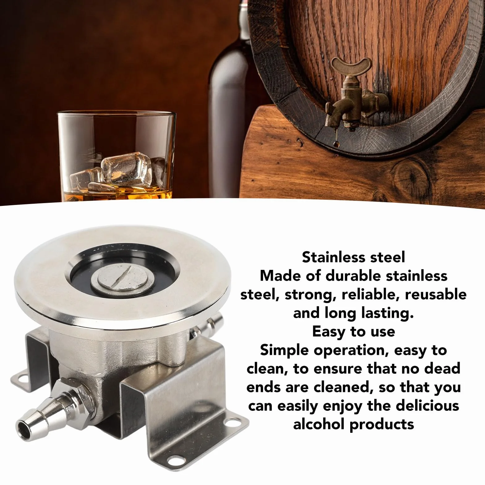 Adaptateur de Nettoyage de Fût de Bière en Acier Inoxydable, étanche, Hygiénique, Effet Fort, Bar Maison