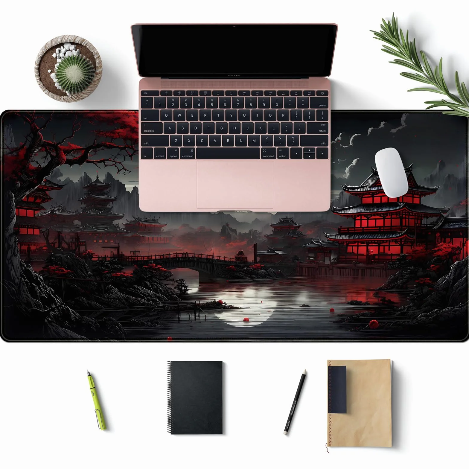 Grand Tapis De Souris Gaming XXL 900 x 400 mm Gamer Mouse Pad Coutures sur Les Bords Base Caoutchouc Antidérapant