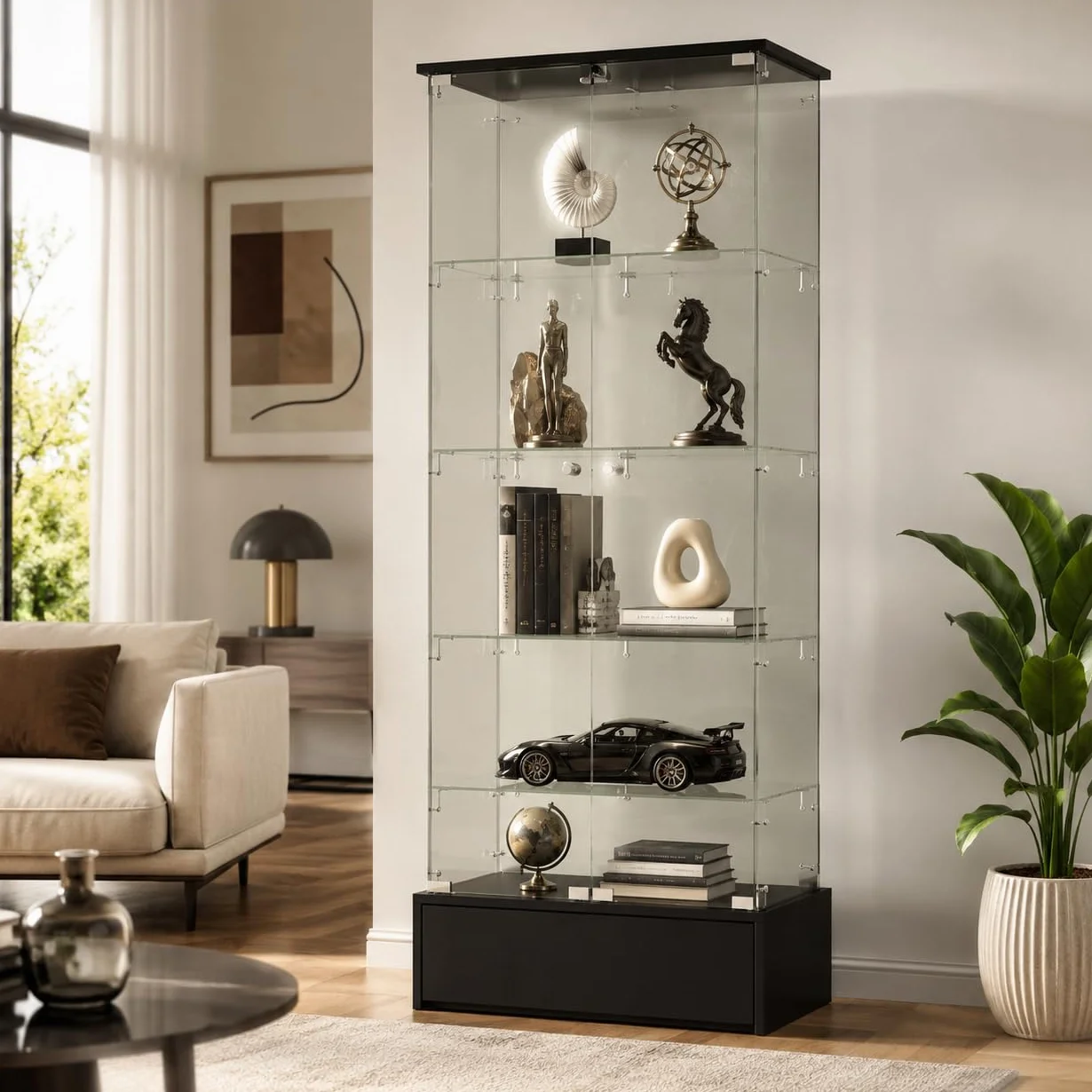 Vitrine en verre trempé