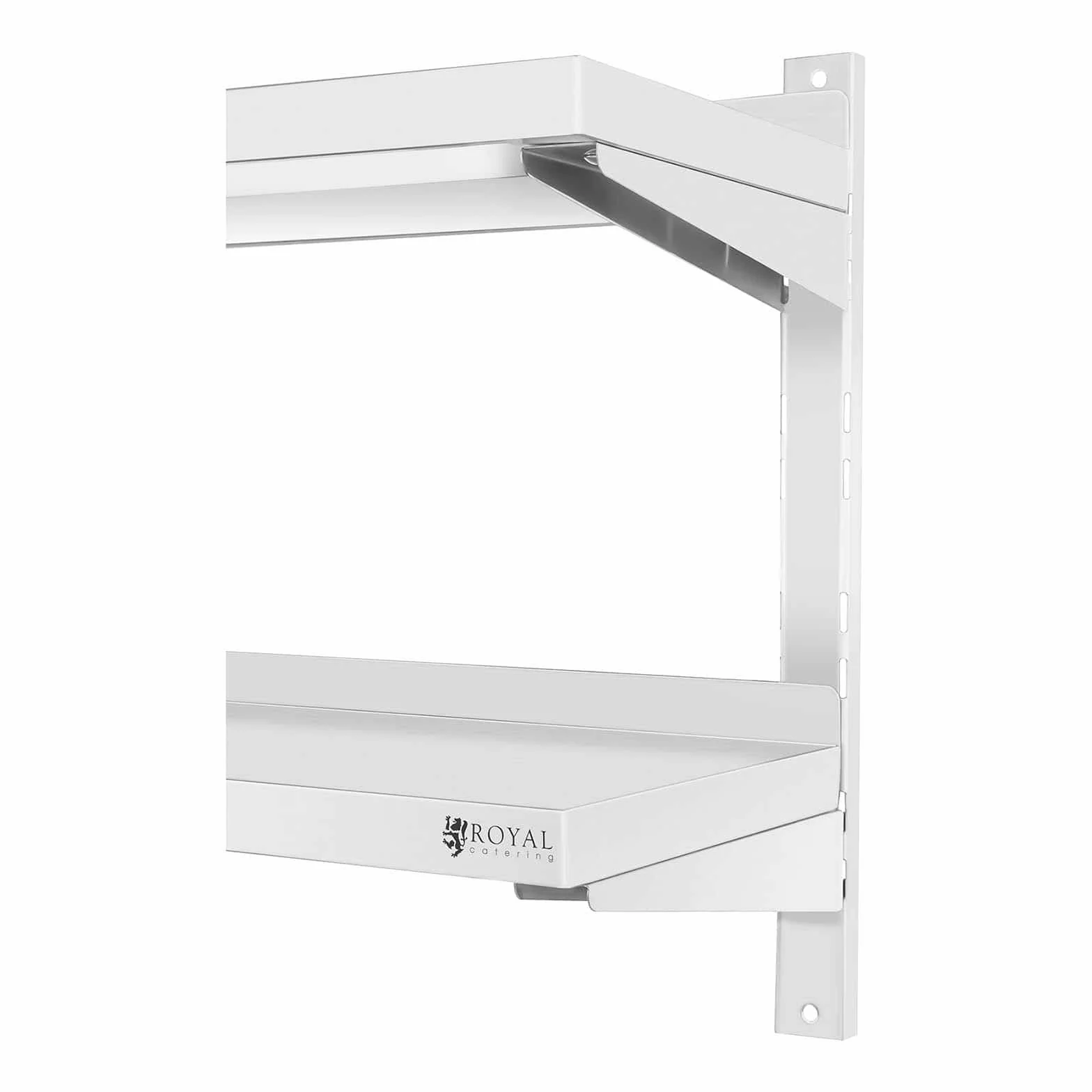 Royal Catering Étagère Murale Cuisine Tablette Flottante INOX 100 cm RCWR-1000.4 (100 x 40 cm, Pose Murale, Épaisseur 3,5 cm, Capacité 40 kg)