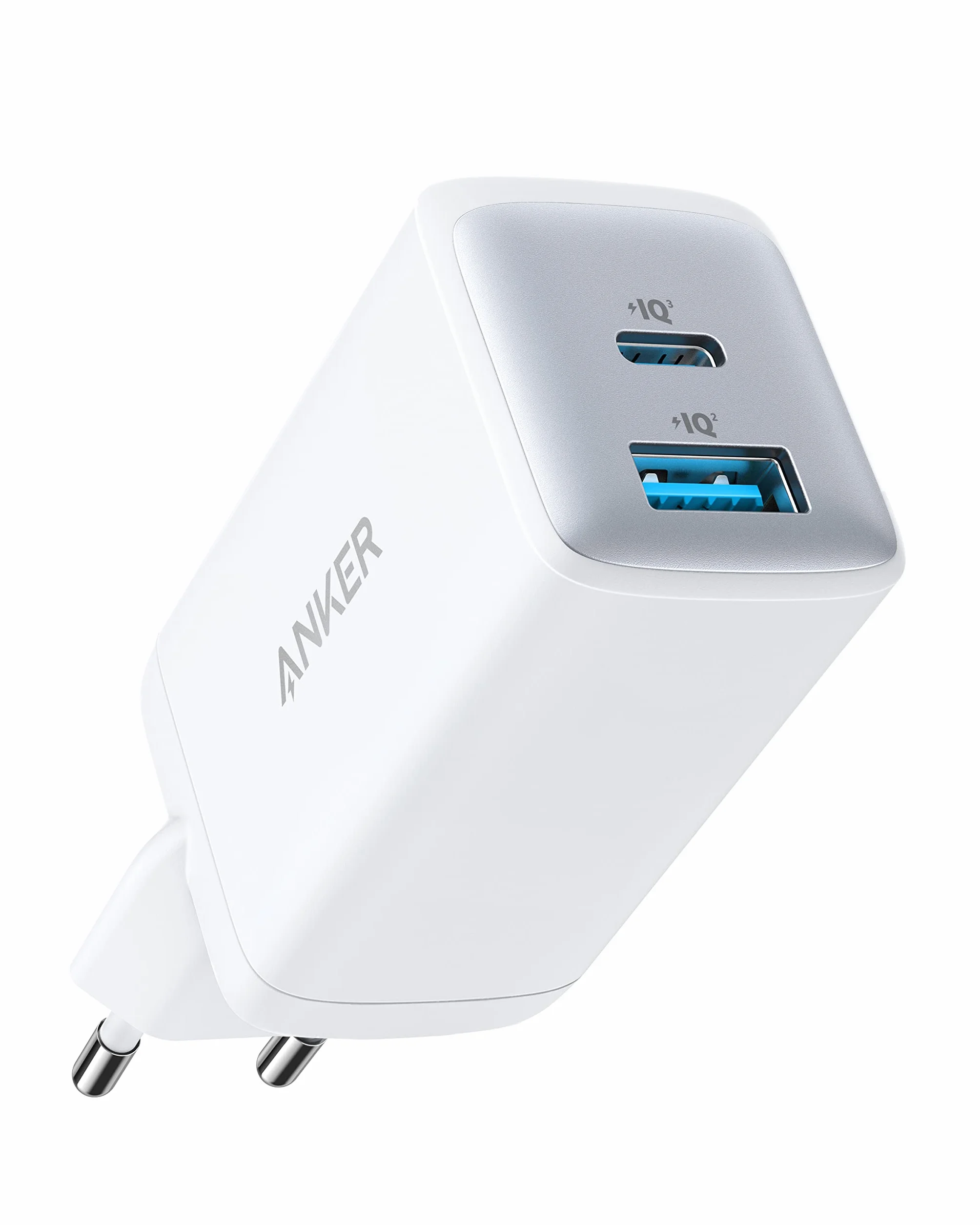 Anker Ładowarka USB-C 725, kompaktowy zasilacz 65 W, 2-portowy, nadaje się do MacBook Pro/Air, iPad Pro, Galaxy S22+/S21, Dell XPS 13, Note 20/10+, iPhone 16/Pro, Pixel i wielu innych