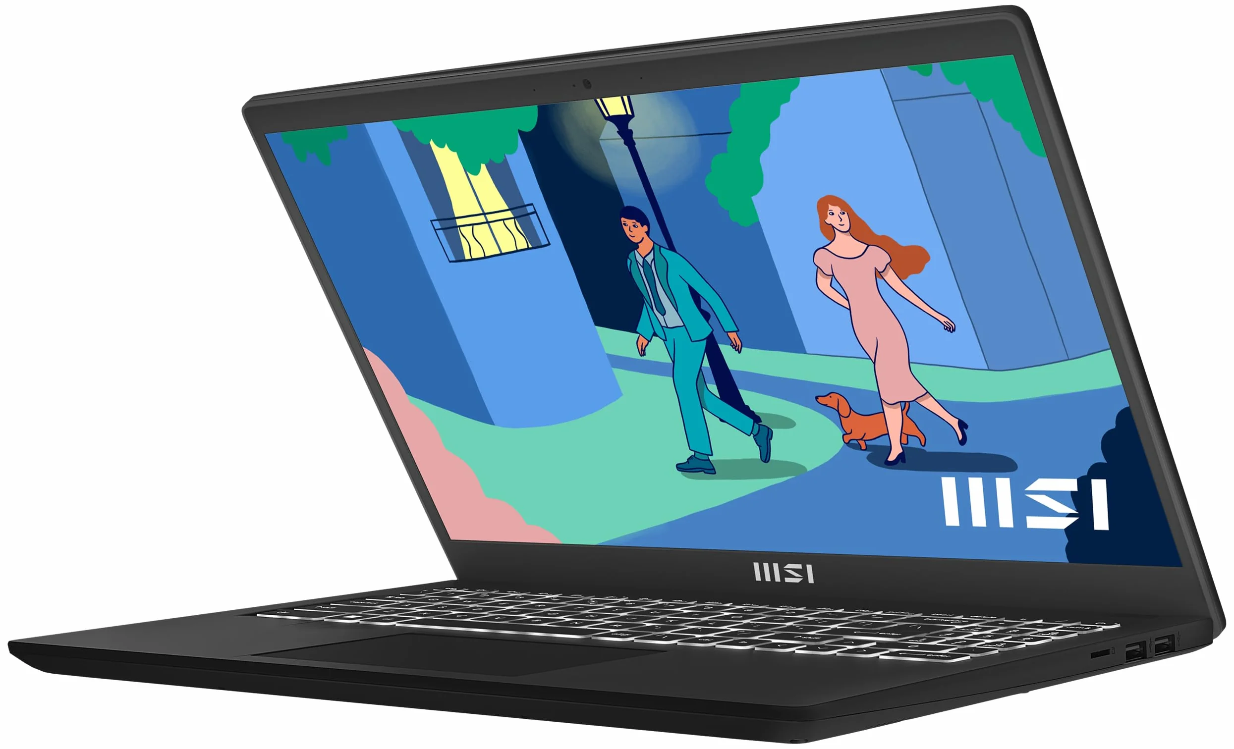 MSI Nowoczesny laptop 15 Lifestyle & Business 15,6", wyświetlacz Full HD, procesor AMD Ryzen 5 7530U, 16 GB DDR4 RAM, 512 GB SSD, AMD Radeon Graphics, Windows 11 Home, czarny, B7M-284 ,DE QWERTZ