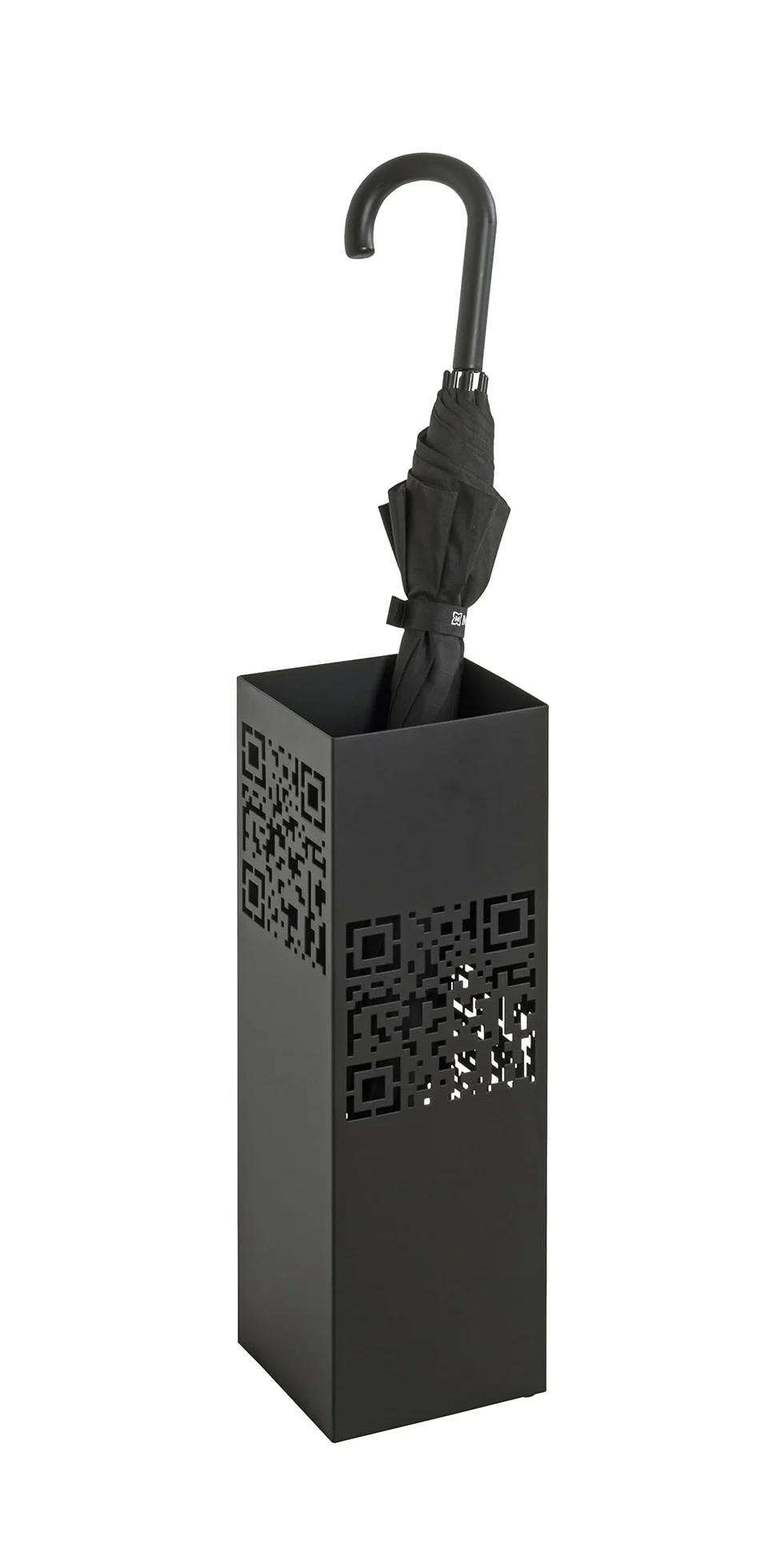 HAKU Porte-parapluies métal Noir 16x48x16 cm Moderne