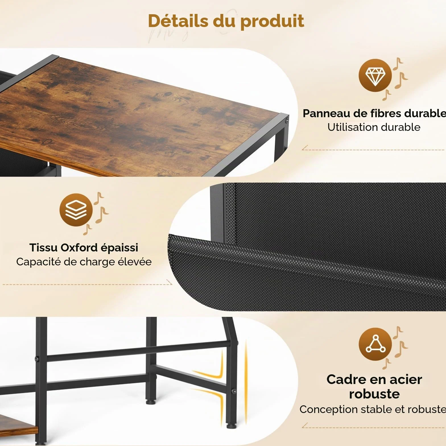 Support de platine vinyle à 3 niveaux pour ranger des disques en vinyle jusqu'à 200 albums, 123 x 30 x 73 cm, support d'affichage et de rangement dans le salon, chambre à coucher