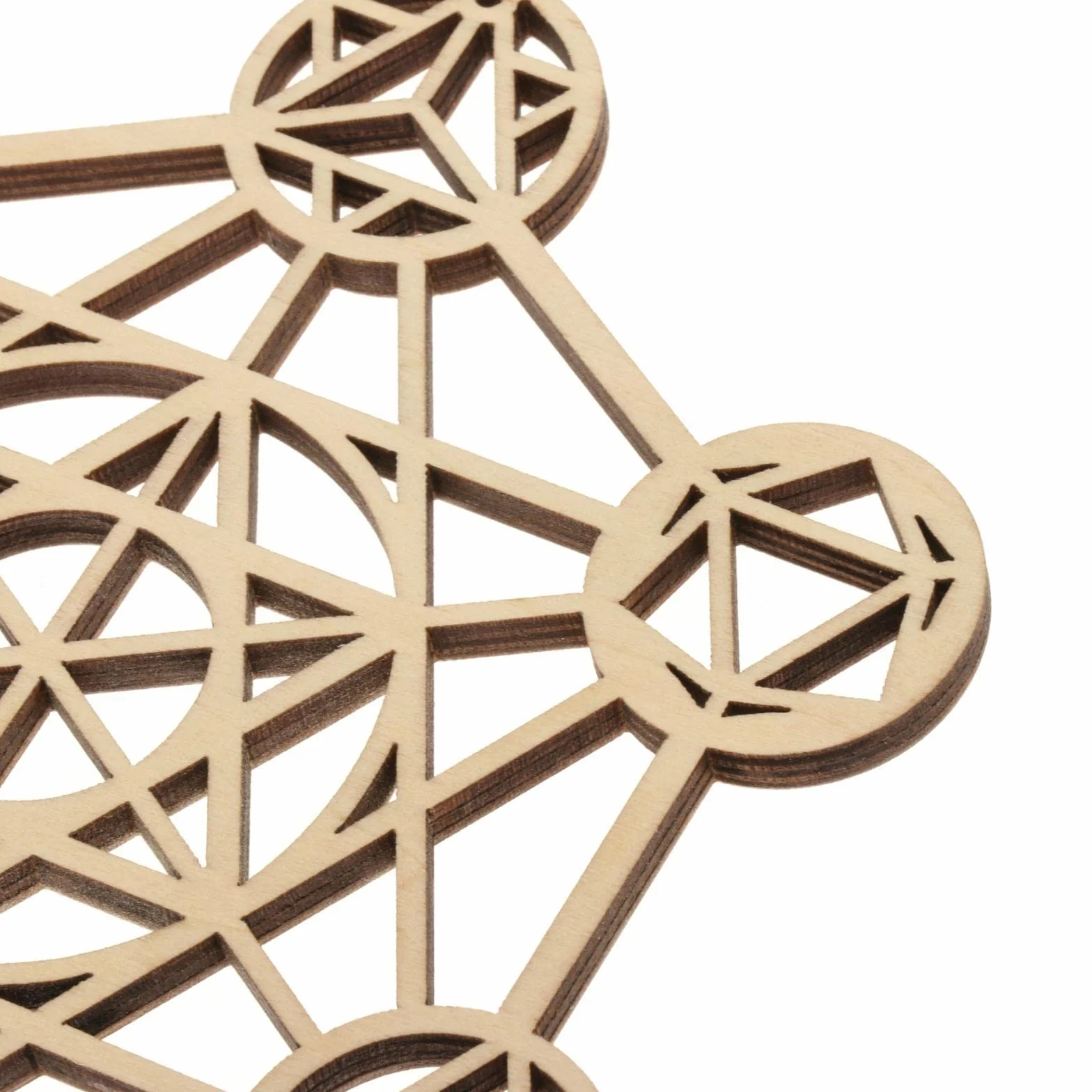 Mur Art La Géométrie Sacrée Décor À La Maison Méditation Symbole Yoga Motifs Suspendus Bois Mur Sculpture Richesse 14cm
