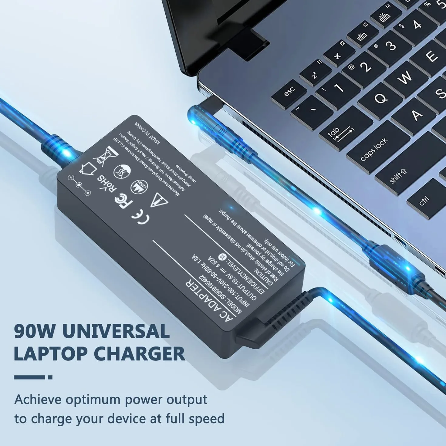 90W Universel Chargeur PC Portable Compatible HP ASUS Lenovo Dell Acer IBM Toshiba Samsung Sony Fujitsu Gateway Ultrabook Cordon d'alimentation 16 Connecteurs