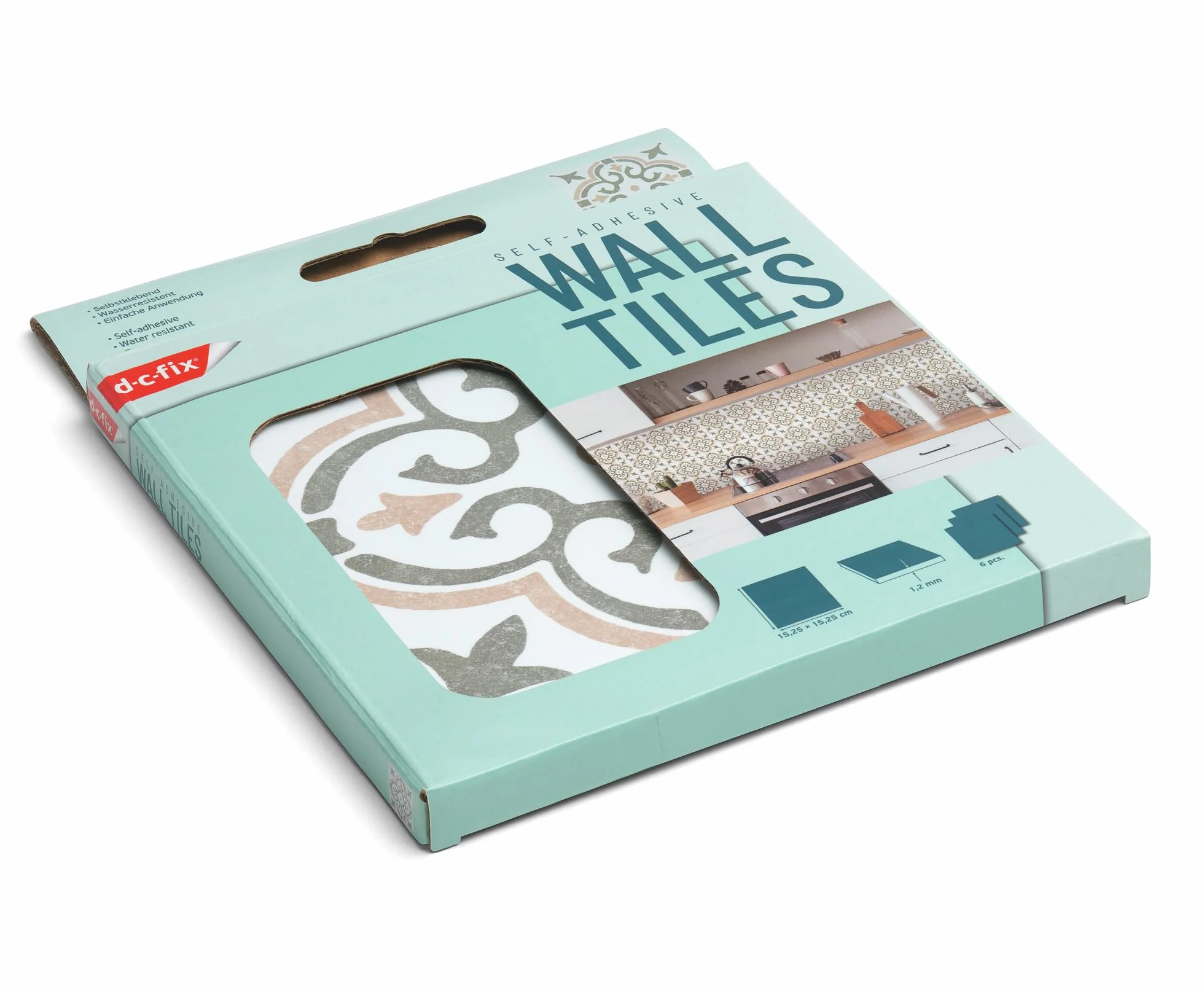 d-c-fix PVC adhesive murale Jamila olives 15x15 cm - stickers carrelage crédence cuisine salle de bain