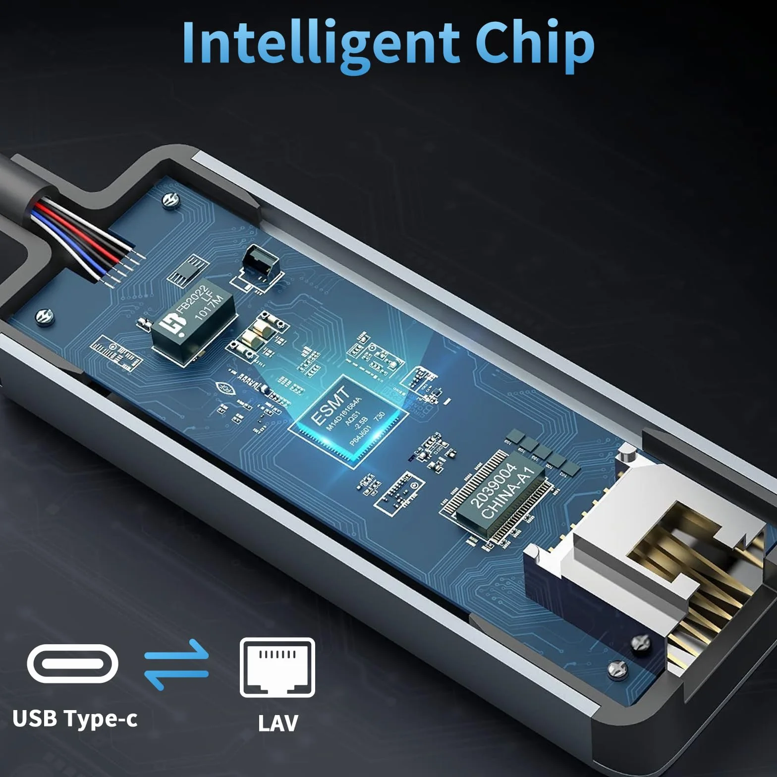 YIIFELL Adaptateur Ethernet USB C 1Gbps RJ45 USB Type-C LAN Compatible iPhone 15 Pro iPad Pro MacBook Air Galaxy S24