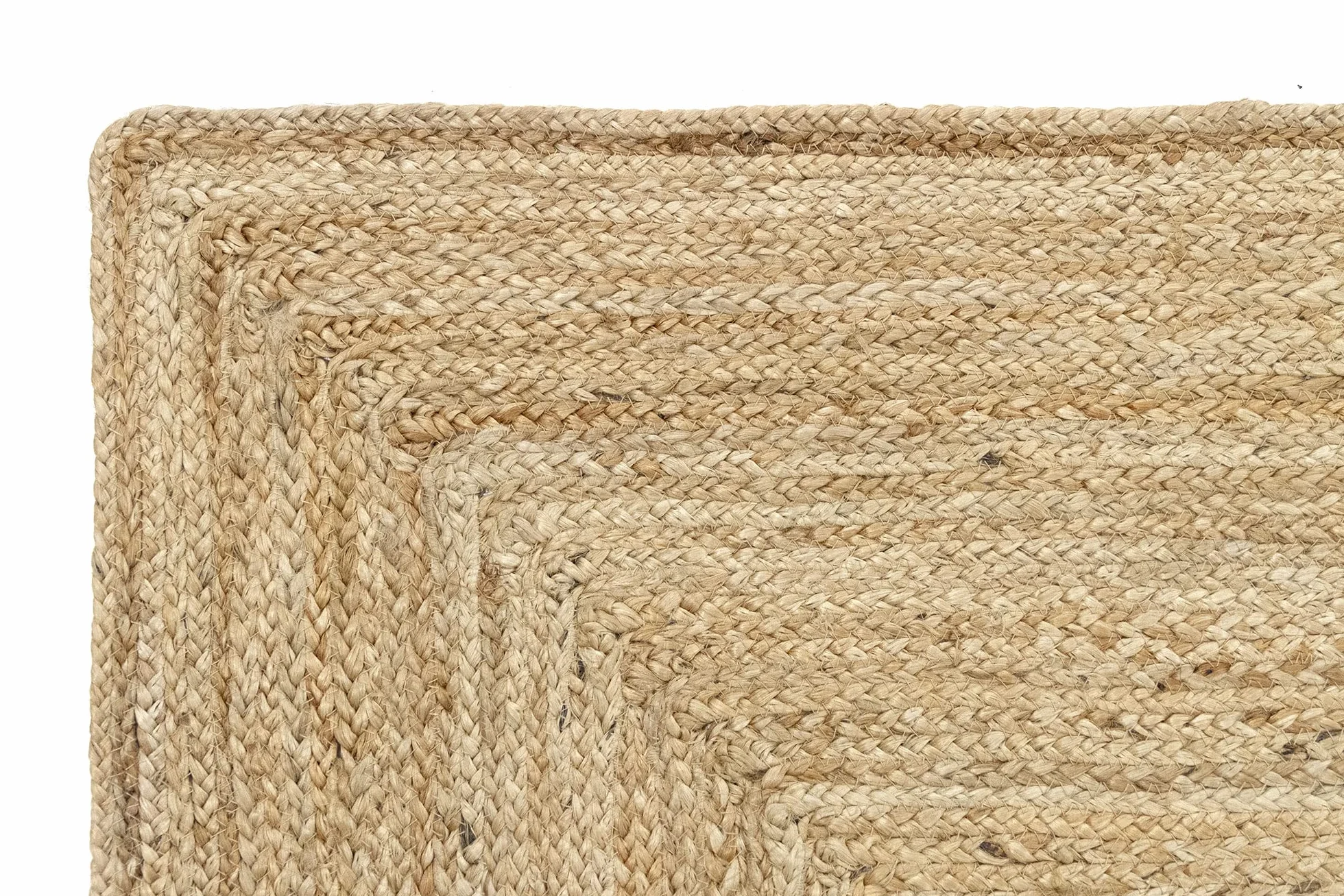Tapis Naturel Alhambra Tressé à la Main 200x300cm pour Salon Salle à Manger Chambre