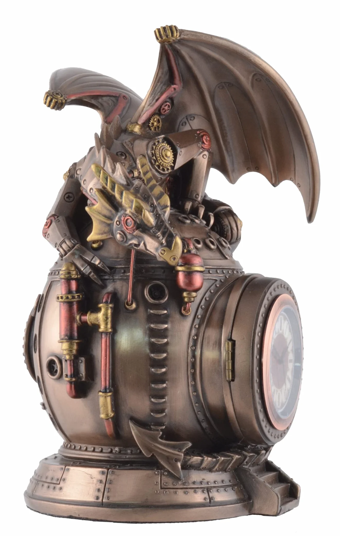 VOGLER Veronese Horloge sur pied Steampunk Dragon Steampunk bronzée