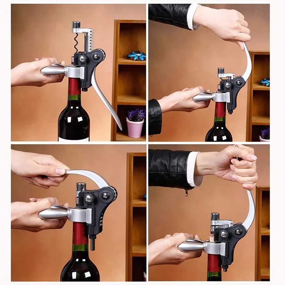 Tire bouchons, Ouvre Bouteille de vin, verseur pour le vin,Ensemble cadeau d'accessoires pour le vin avec coffret