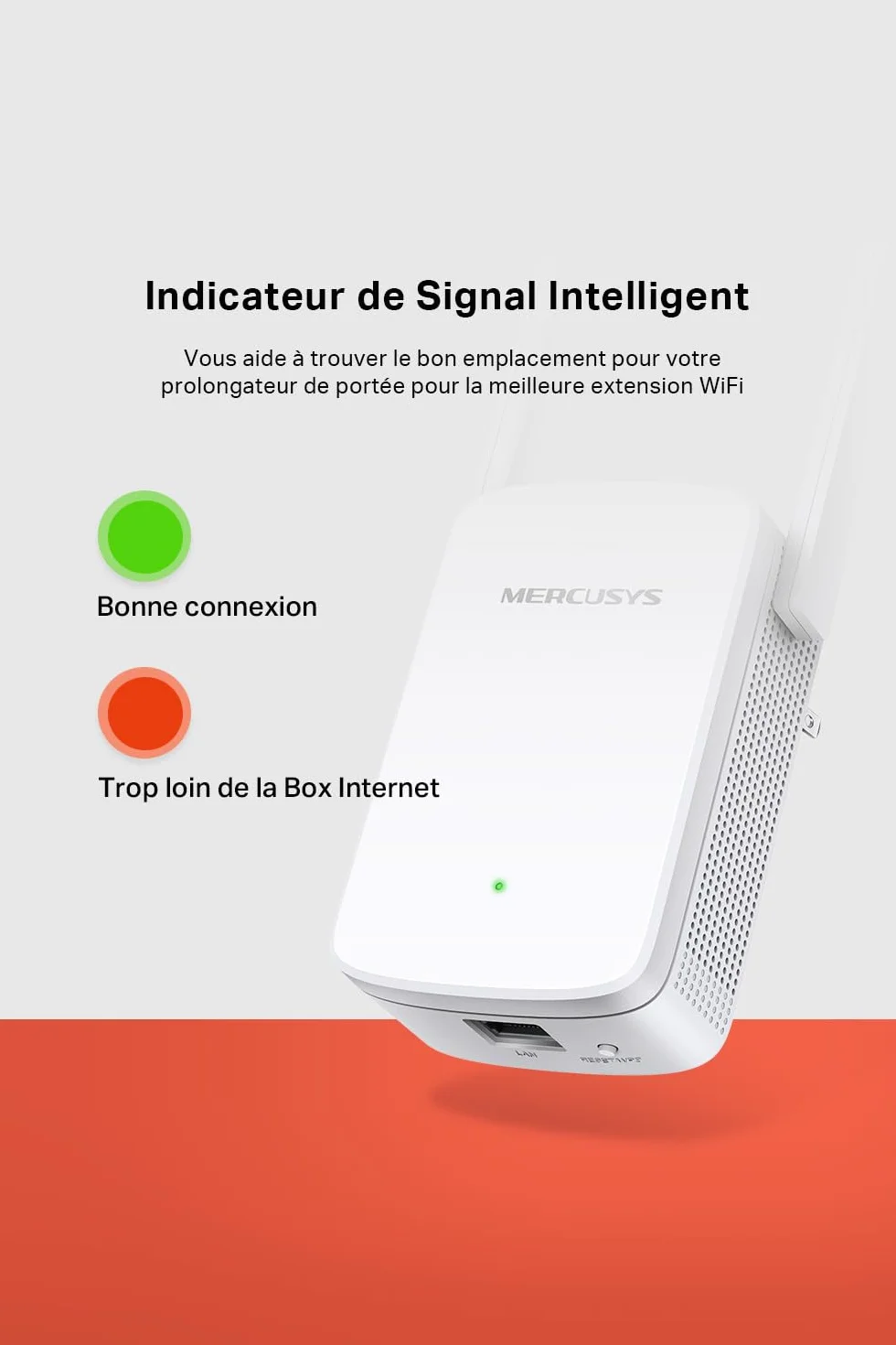 TP-Link MERCUSYS Répéteur WiFi AC1200, Amplificateur WiFi avec Port Ethernet, ME30